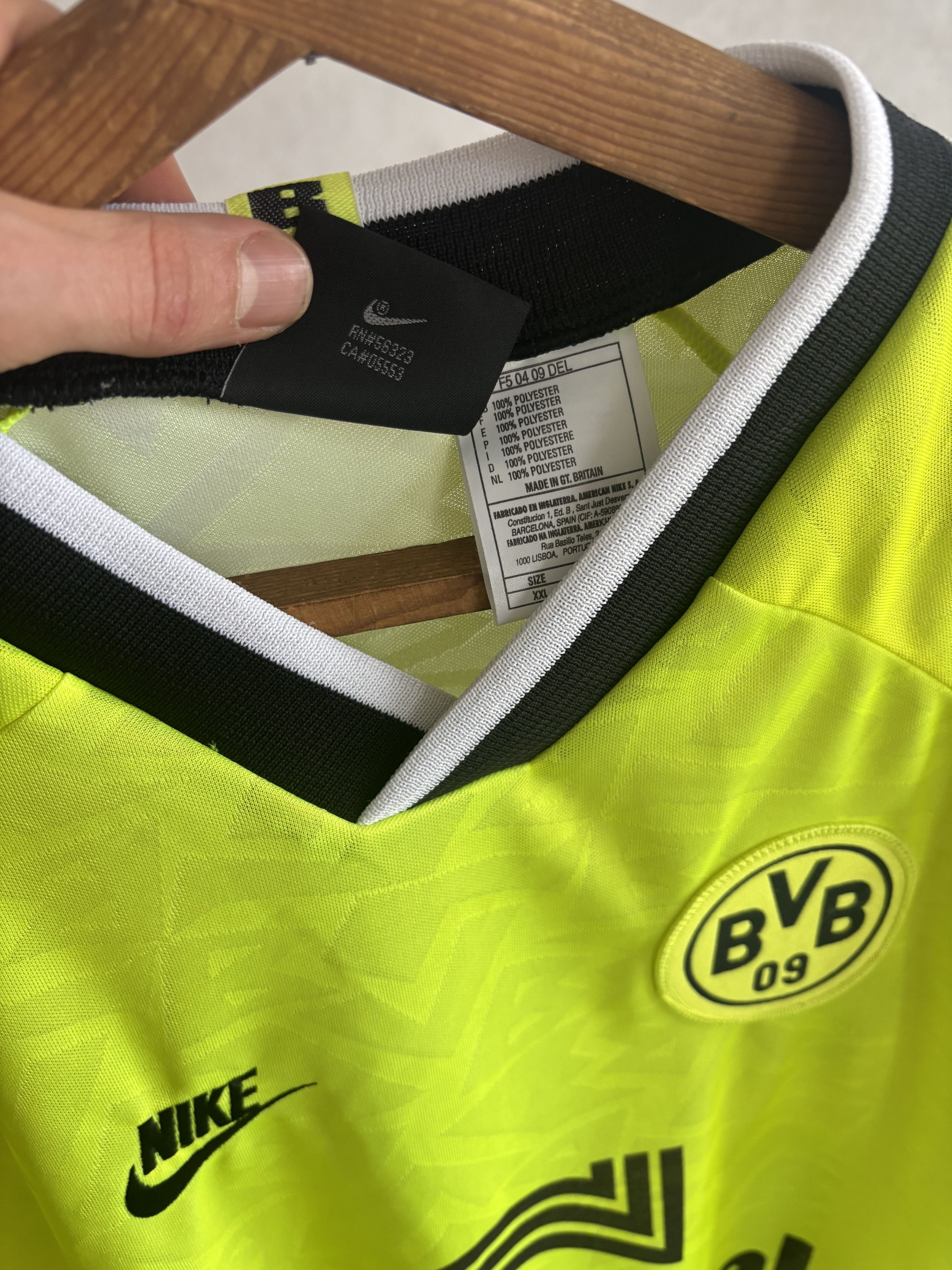 Nike Vintage Nike Borussia Dortmund 1990s Jersey Felix Sponsor Size US XXL / EU 58 / 5 - 4 Thumbnail