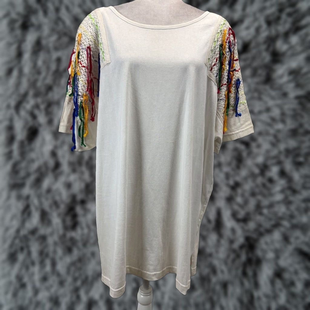 Vintage VINTAGE Victoria Woman T-Shirt 3X Plus White 80s Casual Shoulder Pads Womens Size XXL / US 16-18 / IT 52-54 - 1 Thumbnail