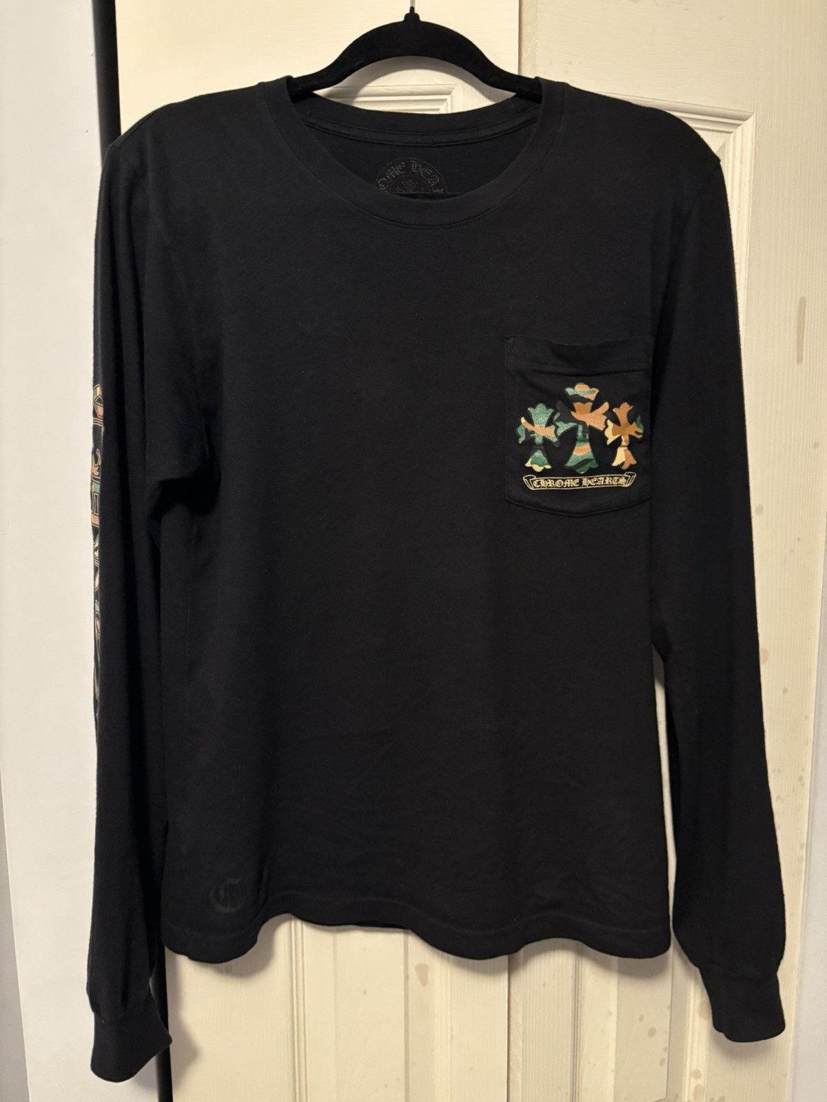 在庫少★送料込【Chrome Hearts】Camo Horseshoe ロング Tシャツ CHROME HEARTS CAMO HORSESHOE L/S T-SHIRT WHITE