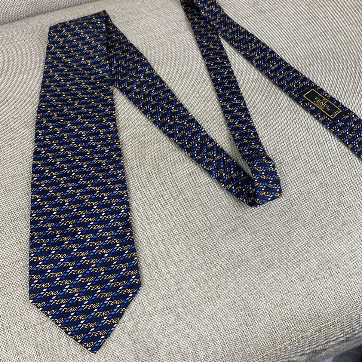 Fendi Fendi Full Print Silk Tie Caravatte Size ONE SIZE - 4 Thumbnail