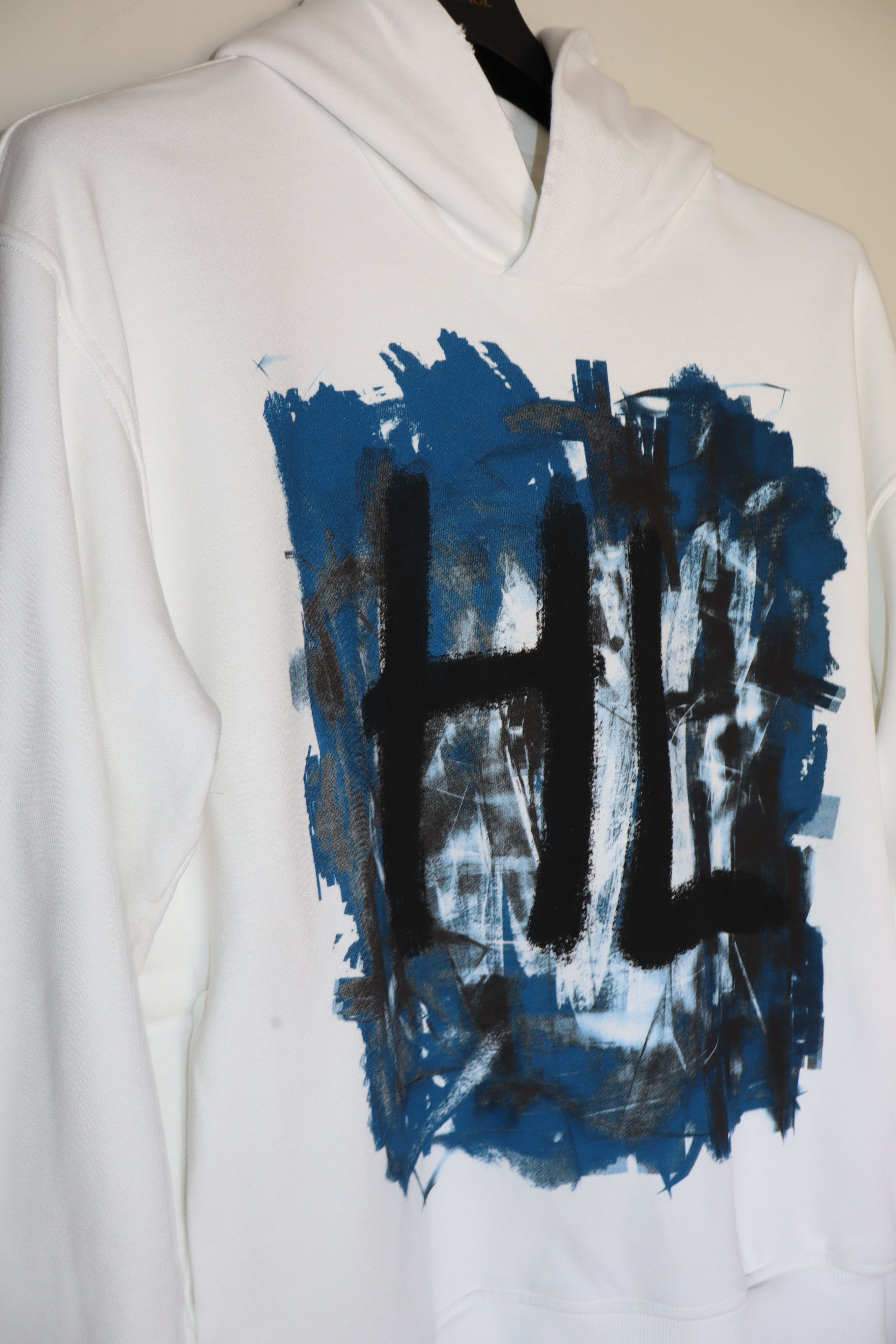 Helmut Lang White Scribble Hoodie Size US M / EU 48-50 / 2 - 8 Thumbnail