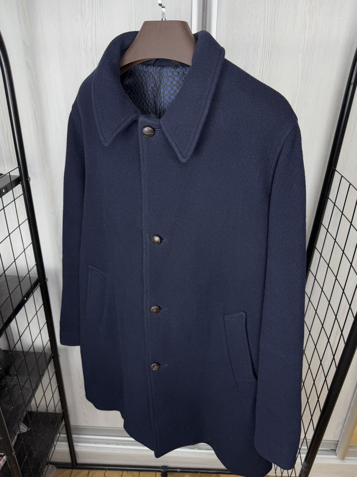 Doppiaa Doppiaa Aamsterdam navy blue woo heavyweight elegant coat Size US L / EU 52-54 / 3 - 6 Thumbnail