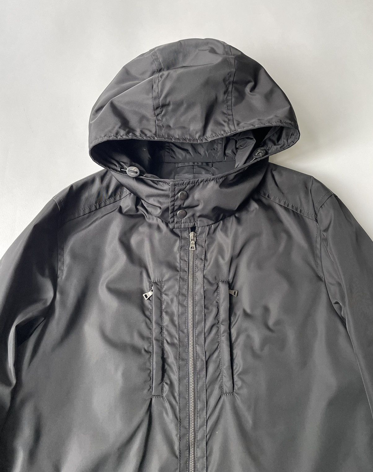 Prada Mid 2000s Black Nylon Utility Parka Size US L / EU 52-54 / 3 - 3 Thumbnail