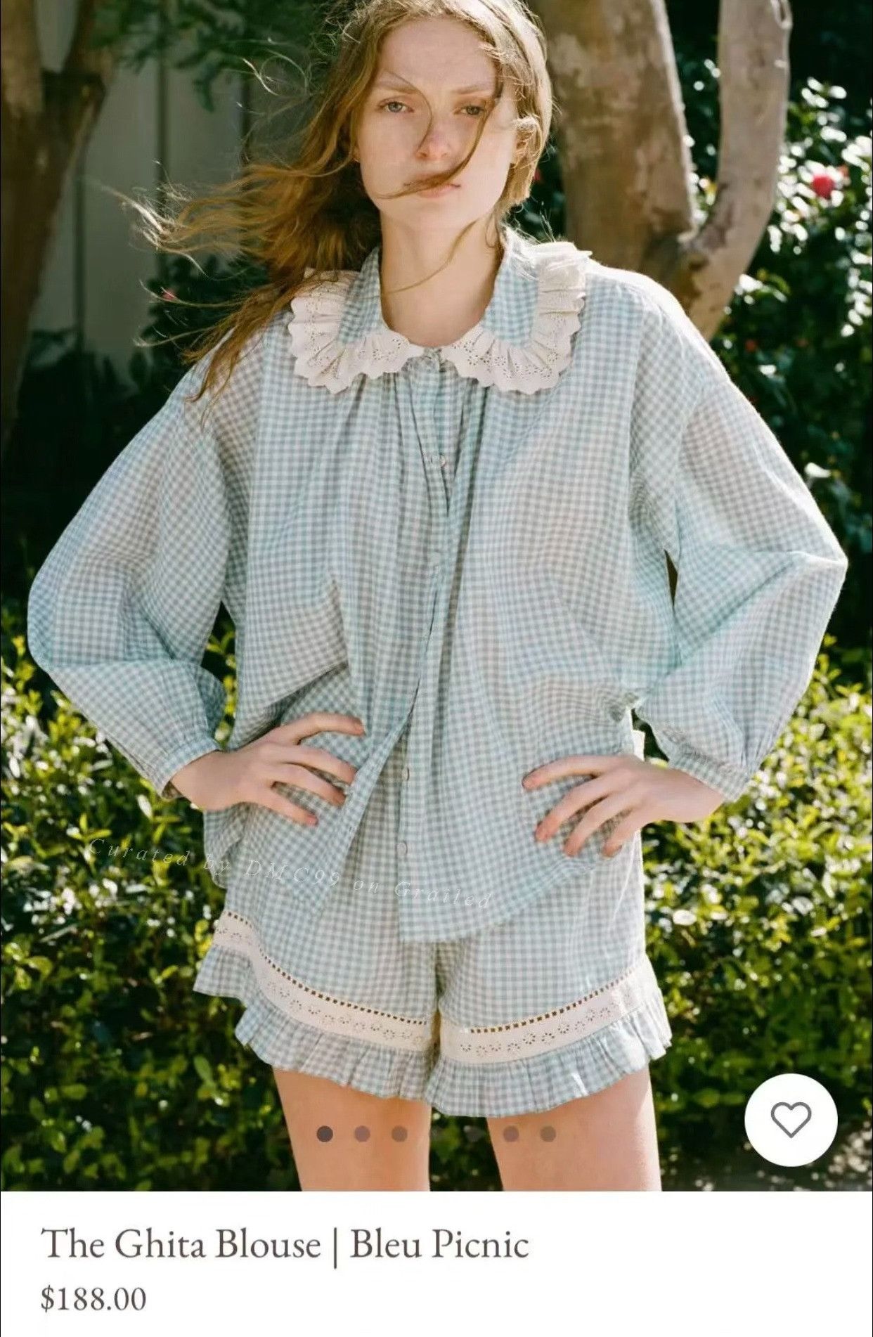 Christy Dawn Christy Dawn Blue White Check Shorts Size 42" / US 20 - 1 Thumbnail