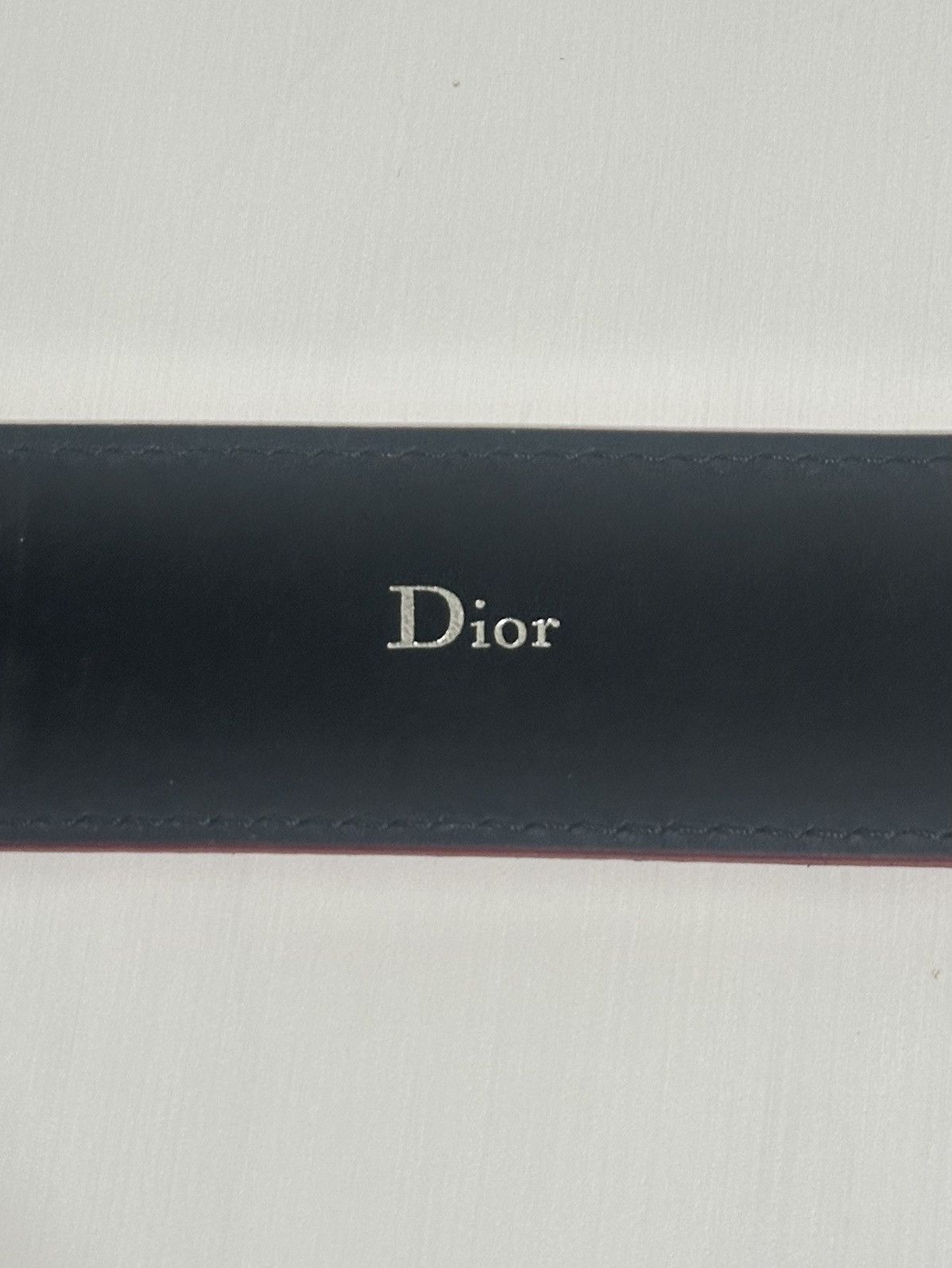 Dior SS05 Red Suede Dior D Point Belt Size 32 - 4 Thumbnail