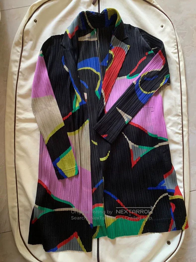 Issey Miyake Issey Miyake Color Block Coat Size S / US 4 / IT 40 - 1 Thumbnail