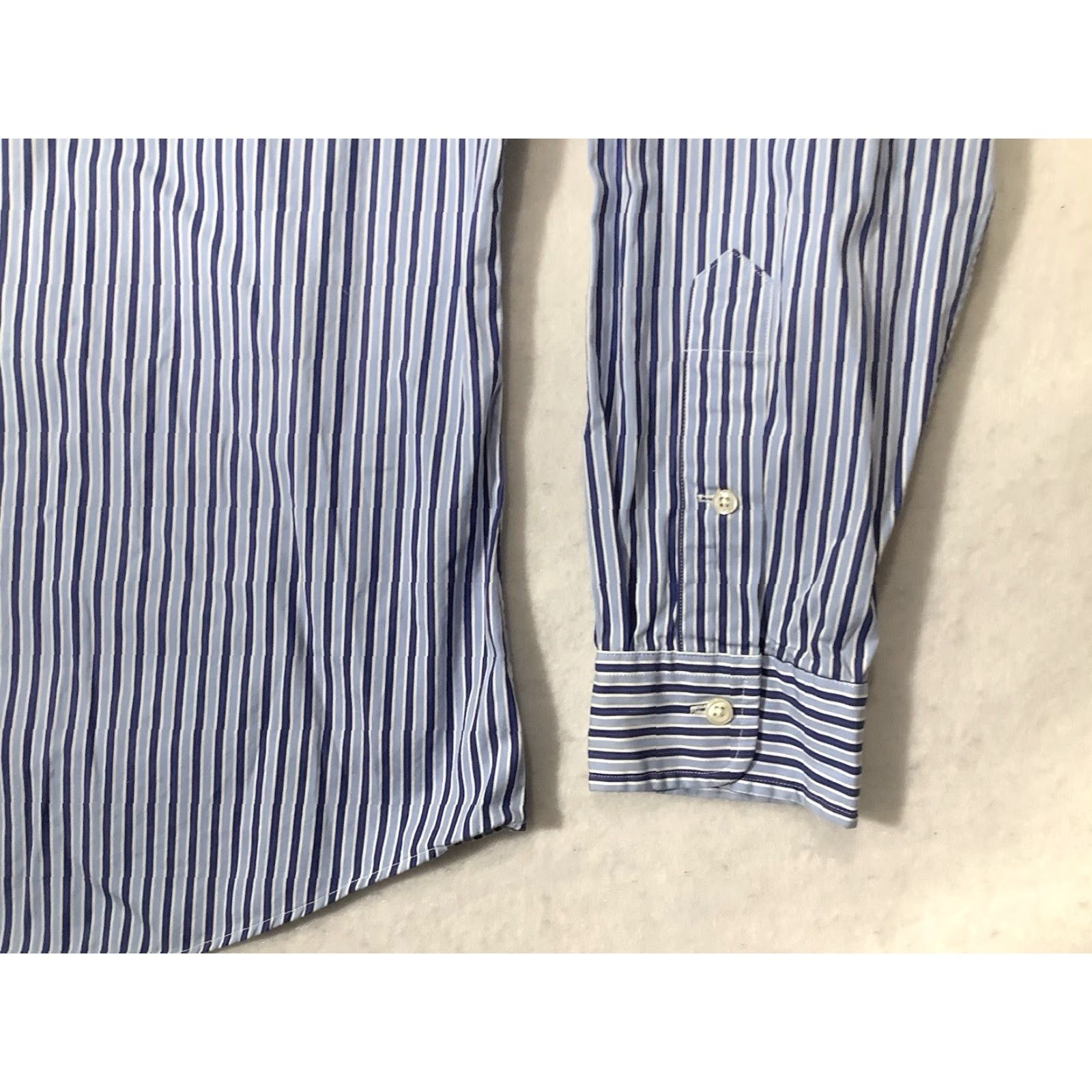 Ralph Lauren Ralph Lauren Custom fit Shirt Mens Large Blue Striped Button Up Long Sleeve Size US L / EU 52-54 / 3 - 4 Thumbnail