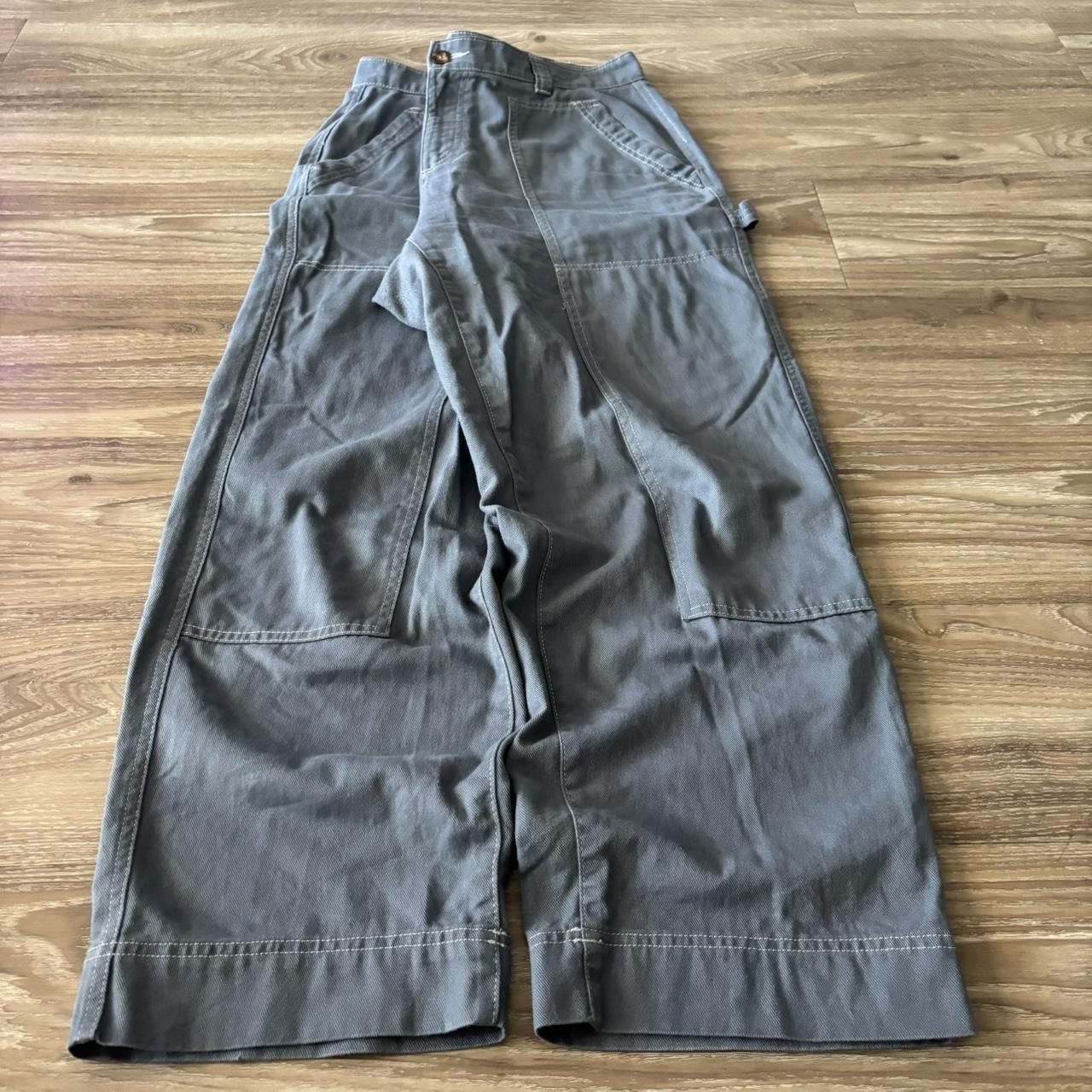 Vintage Crazy Vintage Y2K/2000s Baggy Faded Blue Workwear Skater Style Pants! 36x30 Size US 36 / EU 52 - 3 Thumbnail