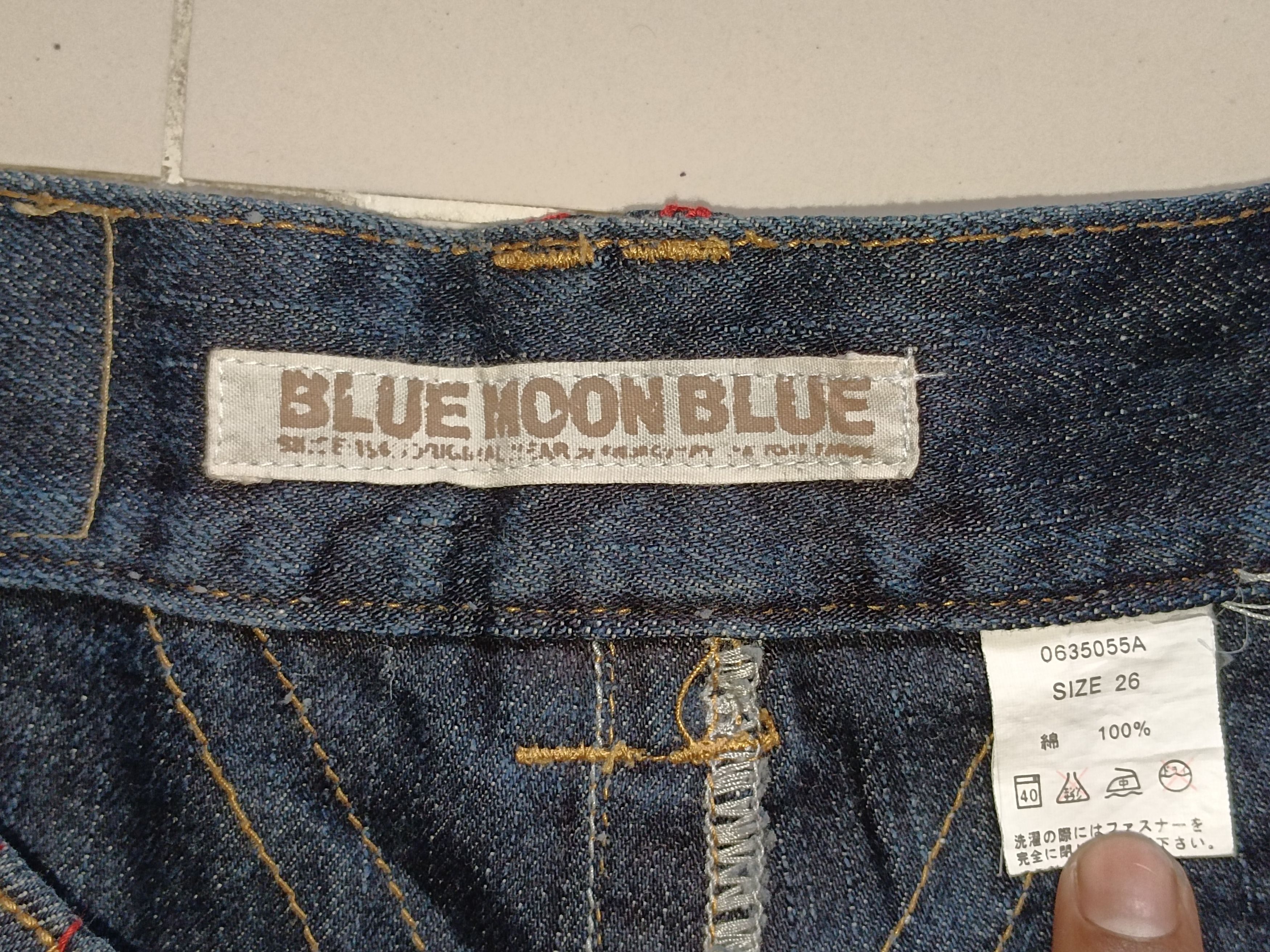 14th Addiction × Hysteric Glamour × If Six Was Nine Japanese Y2K Blue Moon Blue Flare Distressed Jeans Size US 31 - 10 Thumbnail