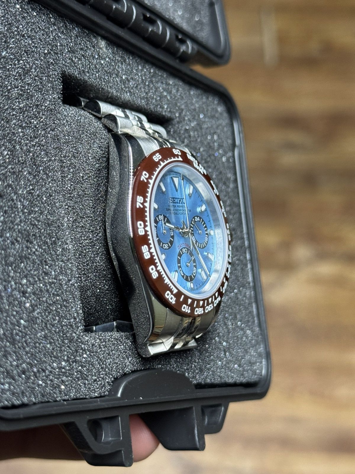 Seiko Custom Seiko VK63 Chronograph – Ice Blue Dial Size ONE SIZE - 3 Thumbnail