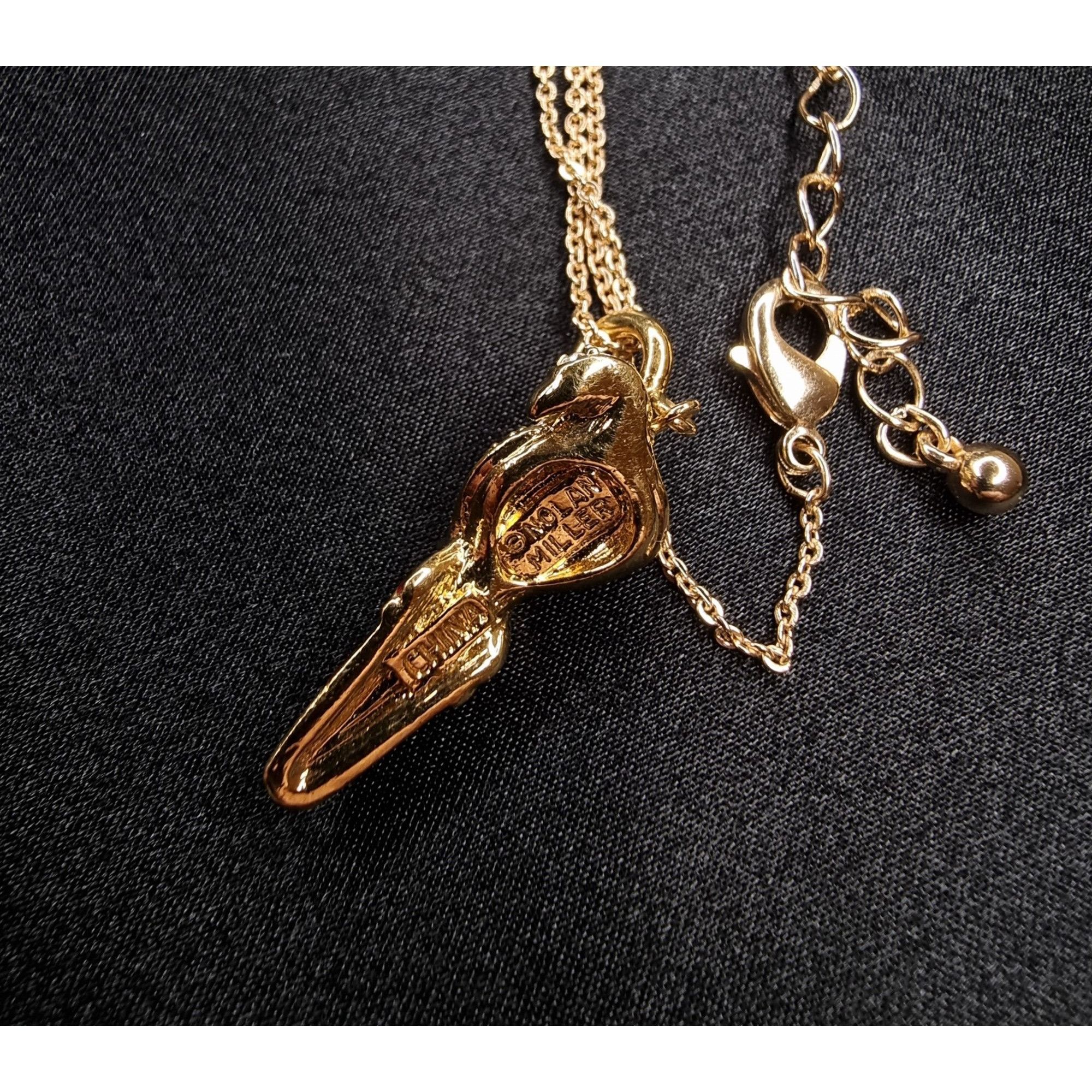 Vintage Vintage Nolan Miller Gold-Tone Parrot Pendant Necklace With Size ONE SIZE - 7 Thumbnail