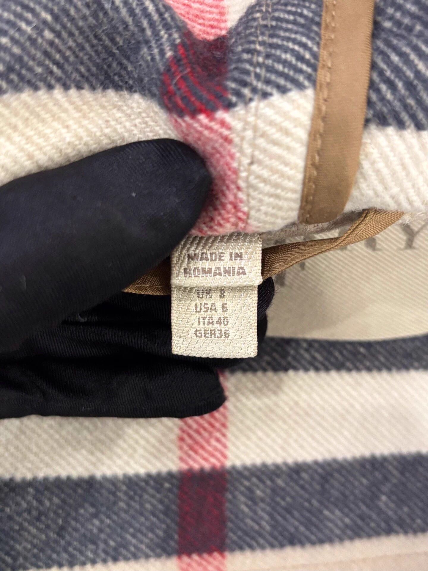 Burberry Burberry Brit Camel Wool Pinstriped Coat UK8 Size S / US 4 / IT 40 - 7 Thumbnail