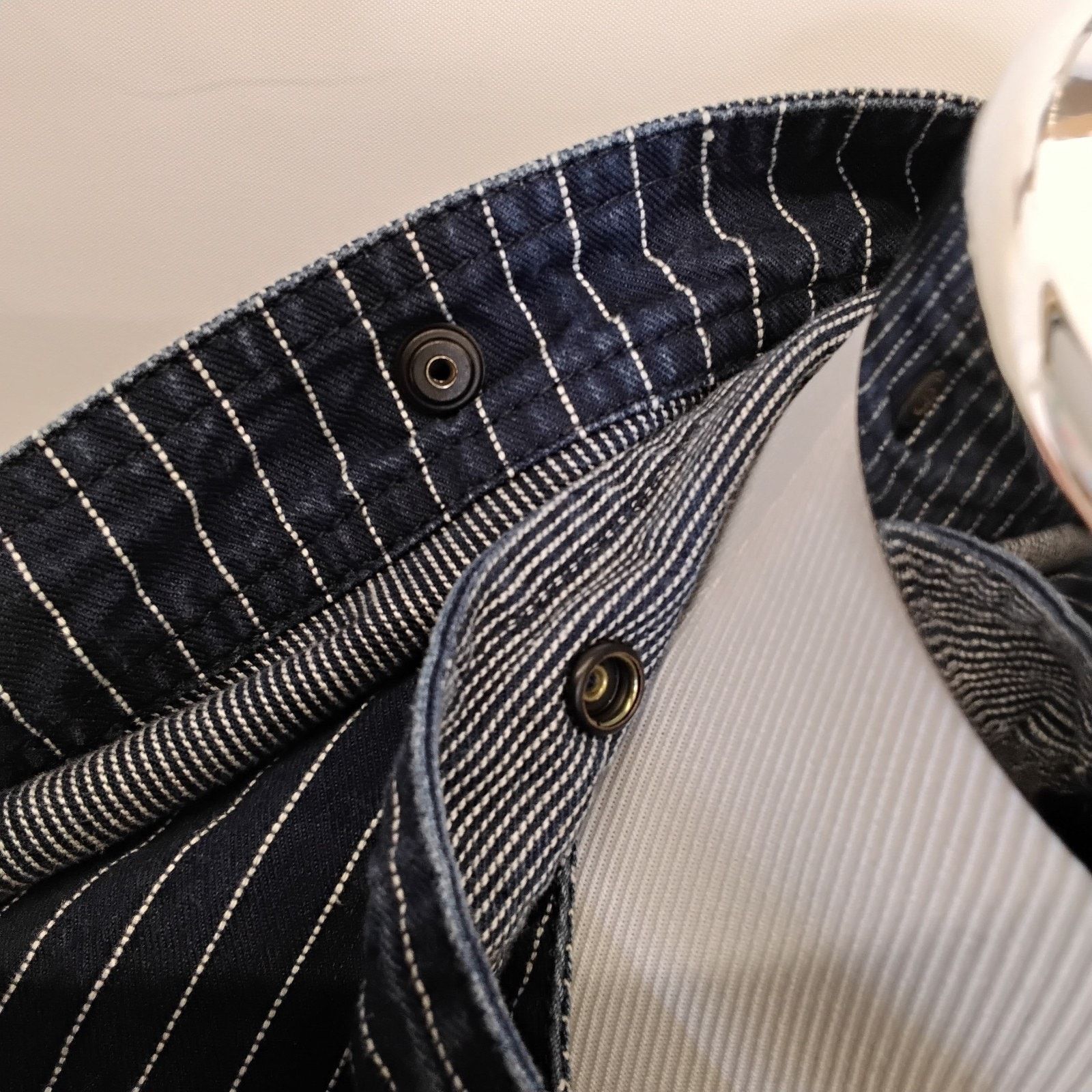 Chloe Chloé Belted Denim Trench Women's 34 (S) Blue Pinstripe Size XS / US 0-2 / IT 36-38 - 4 Thumbnail