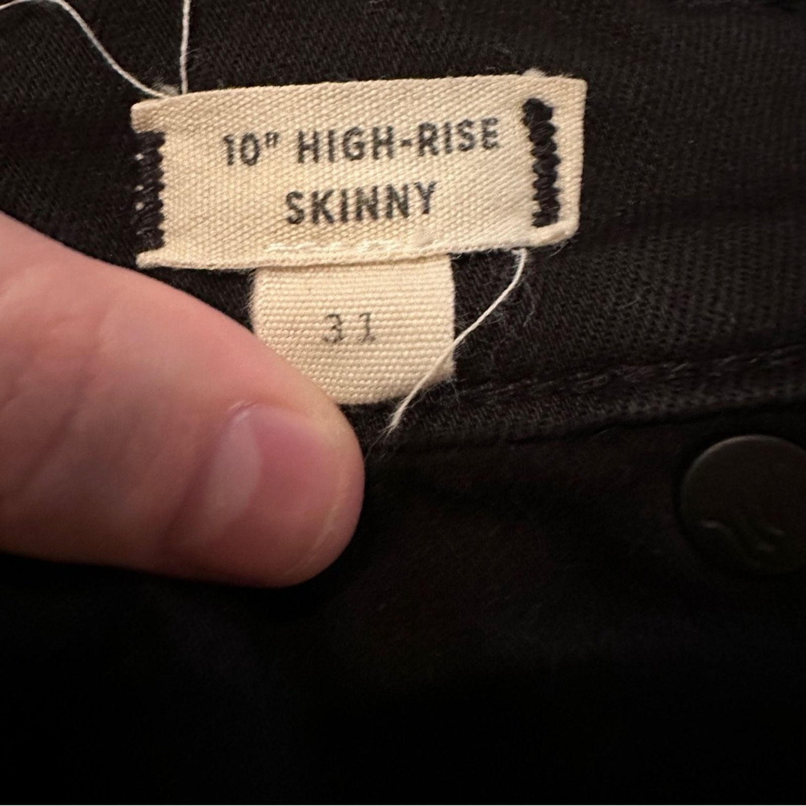 Madewell Madewell 10" High-Rise Skinny Jeans in Black Carbondale 31 Size 31" - 9 Thumbnail