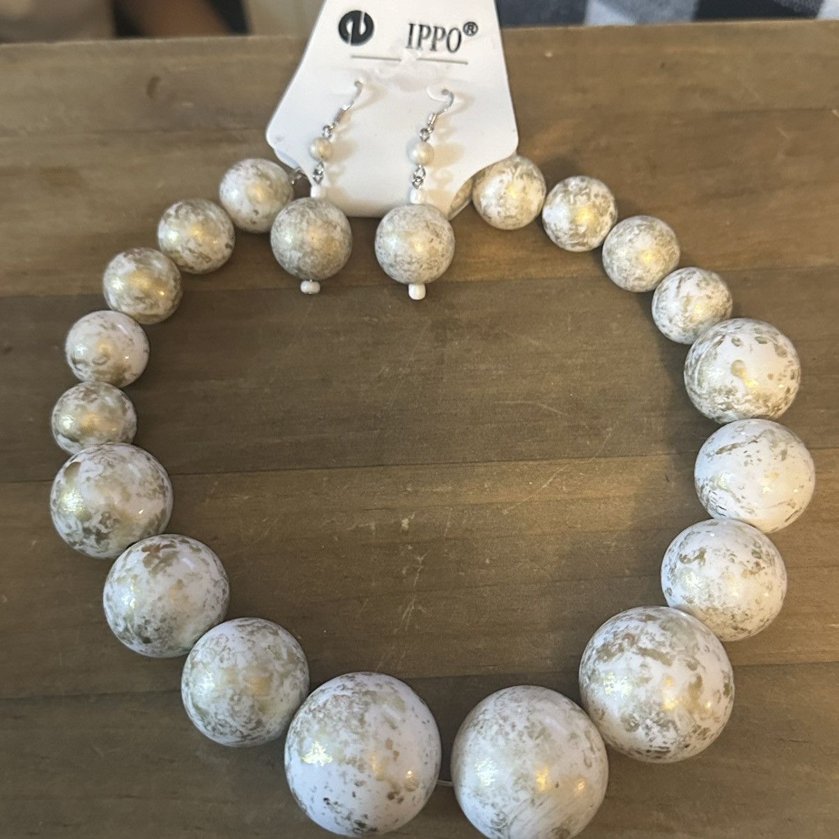 Other Ippo chunky metallic swirl bead necklace and earrings set Size ONE SIZE - 4 Thumbnail
