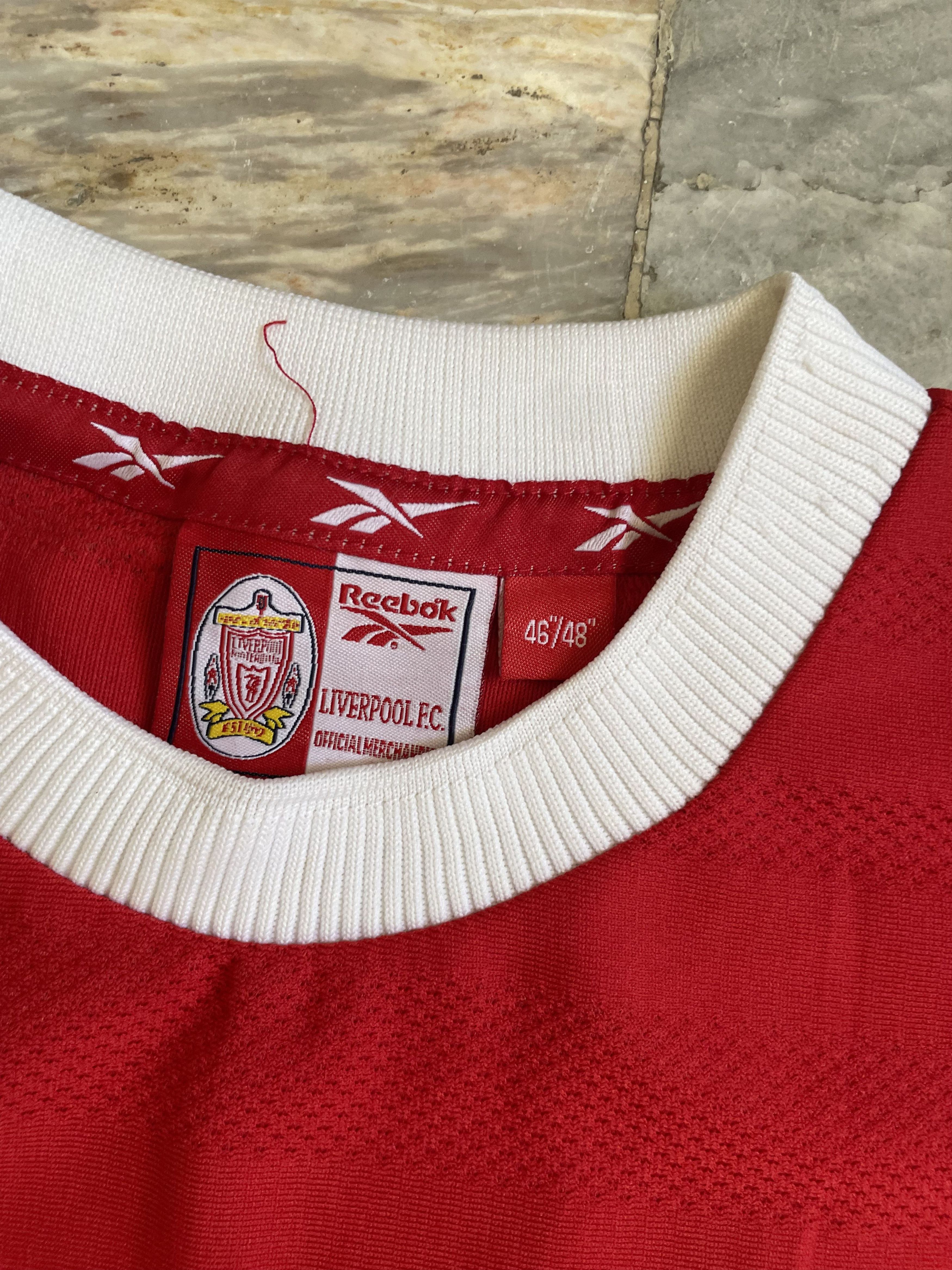Reebok × Vintage Reebok Liverpool 1998-2000 home vintage soccer jersey Size US M / EU 48-50 / 2 - 3 Thumbnail