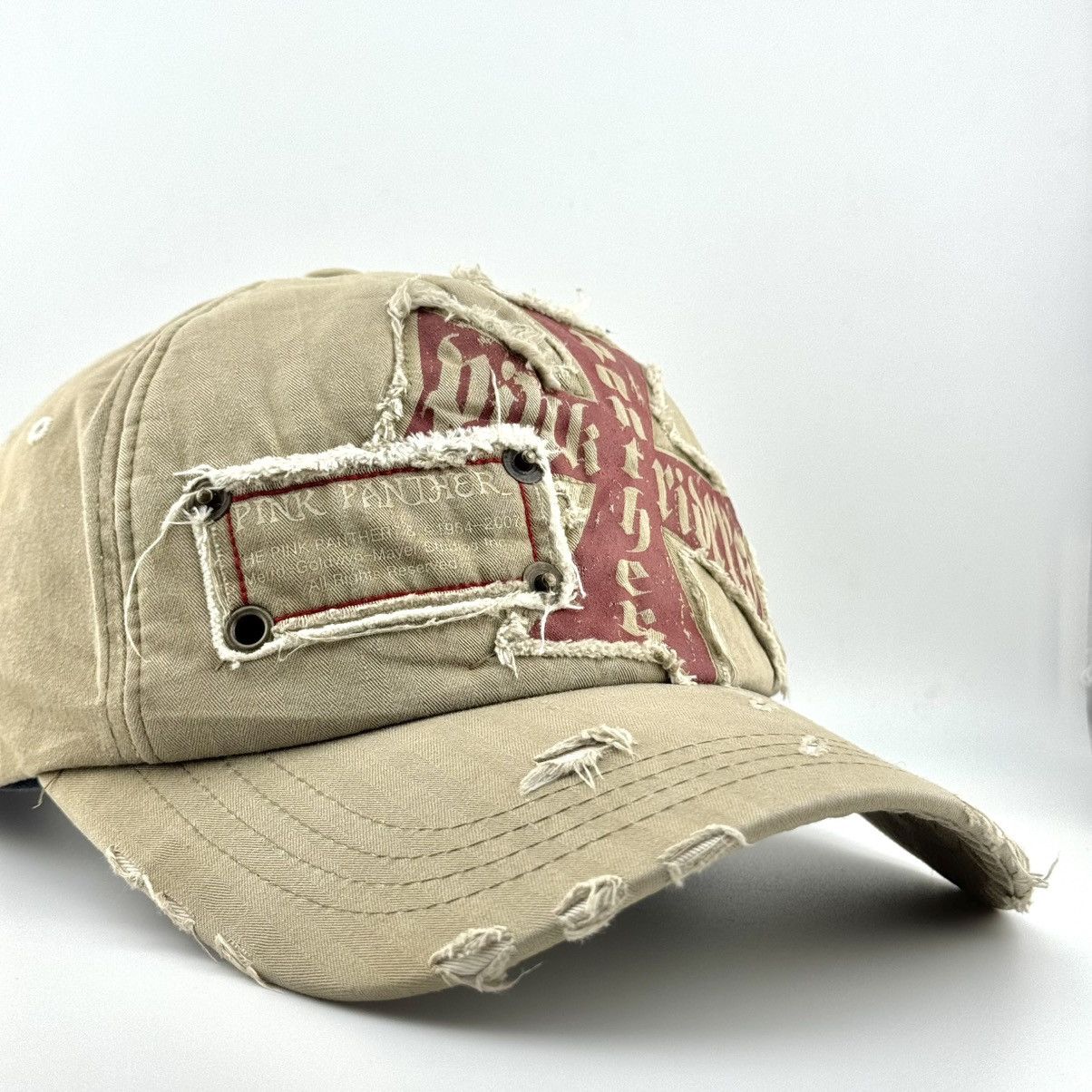 Hysteric Glamour Pink Panther Distressed Beige Y2K Cap - Rare Size ONE SIZE - 5 Thumbnail
