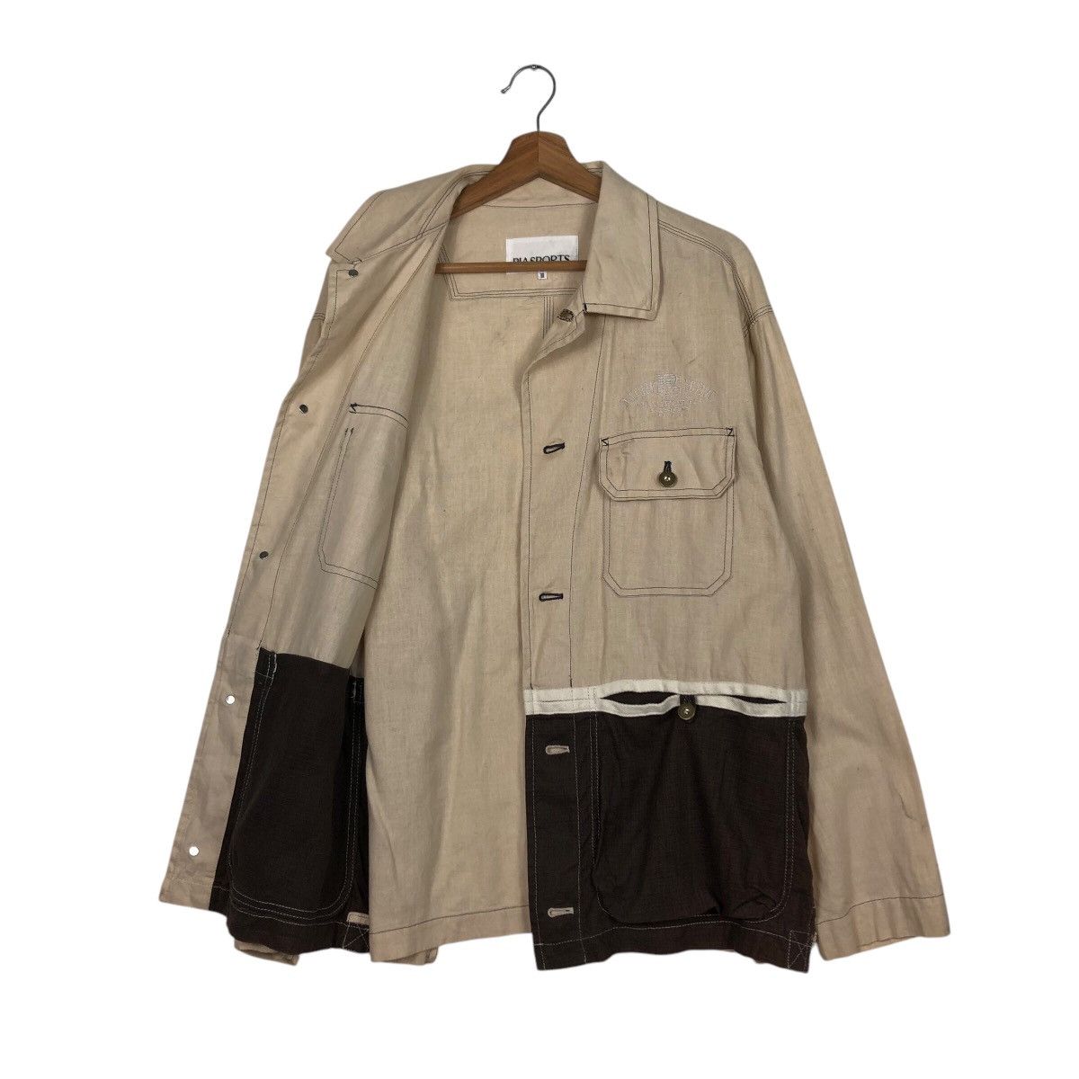 Japanese Brand 📌Double Tone Chore Worker Jacket Pia Sports Issey Miyake Size US M / EU 48-50 / 2 - 12 Thumbnail