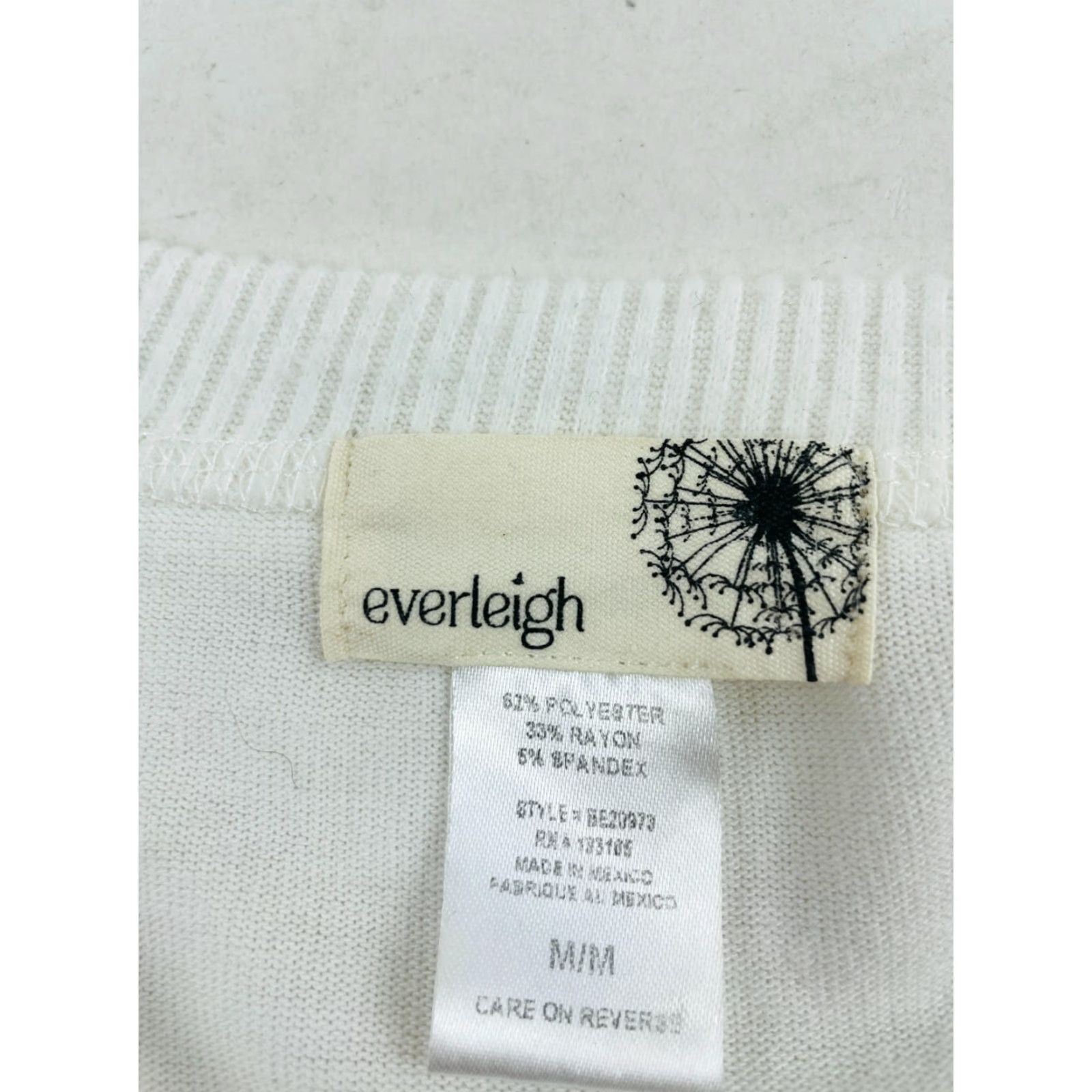 Vintage Everleigh Shirt Women’s Medium White Fleece V-Neck Long Sleeve Shirt Size M / US 6-8 / IT 42-44 - 5 Thumbnail