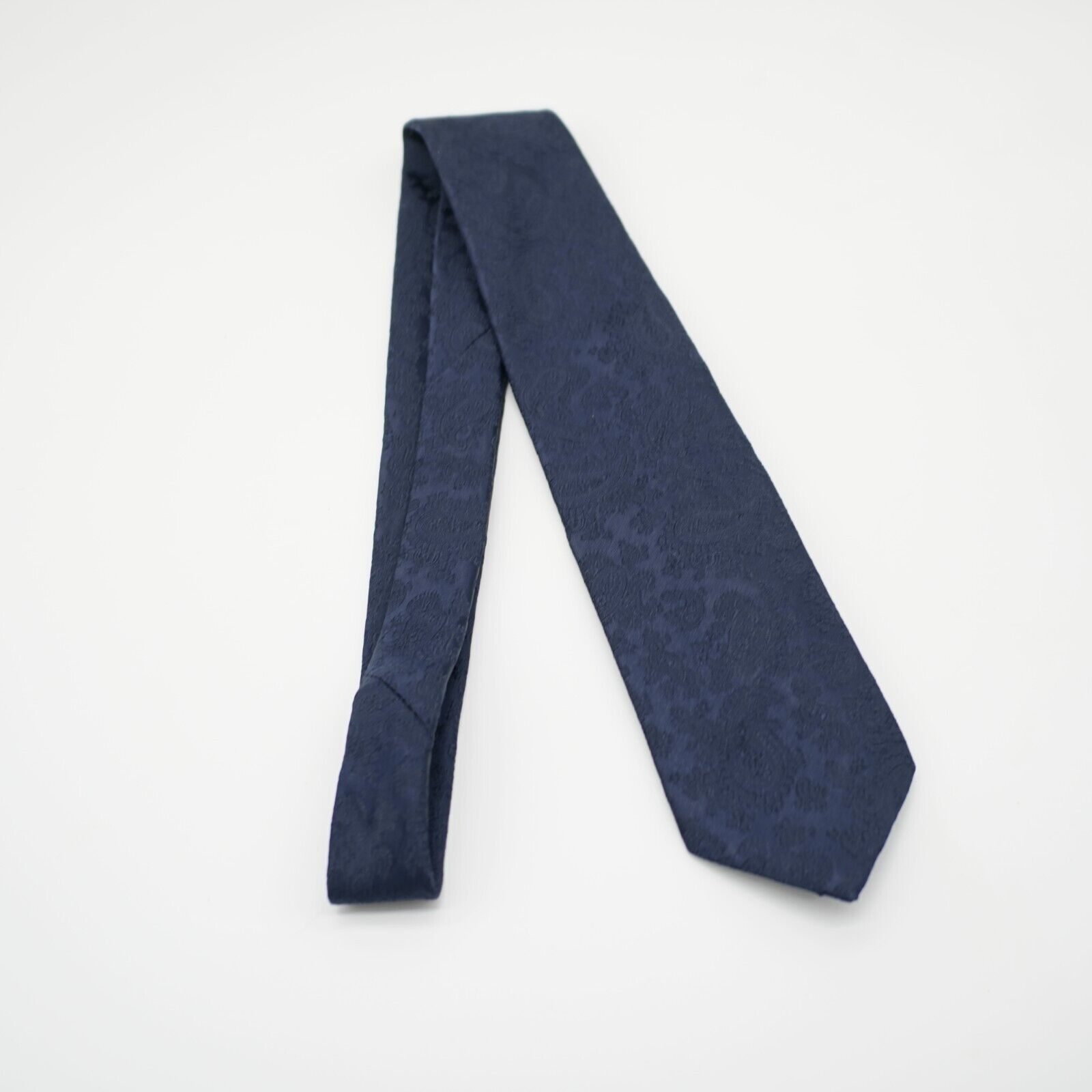 Other Wembley Blue Paisley Woven Skinny PolySilk Tie Size ONE SIZE - 5 Thumbnail