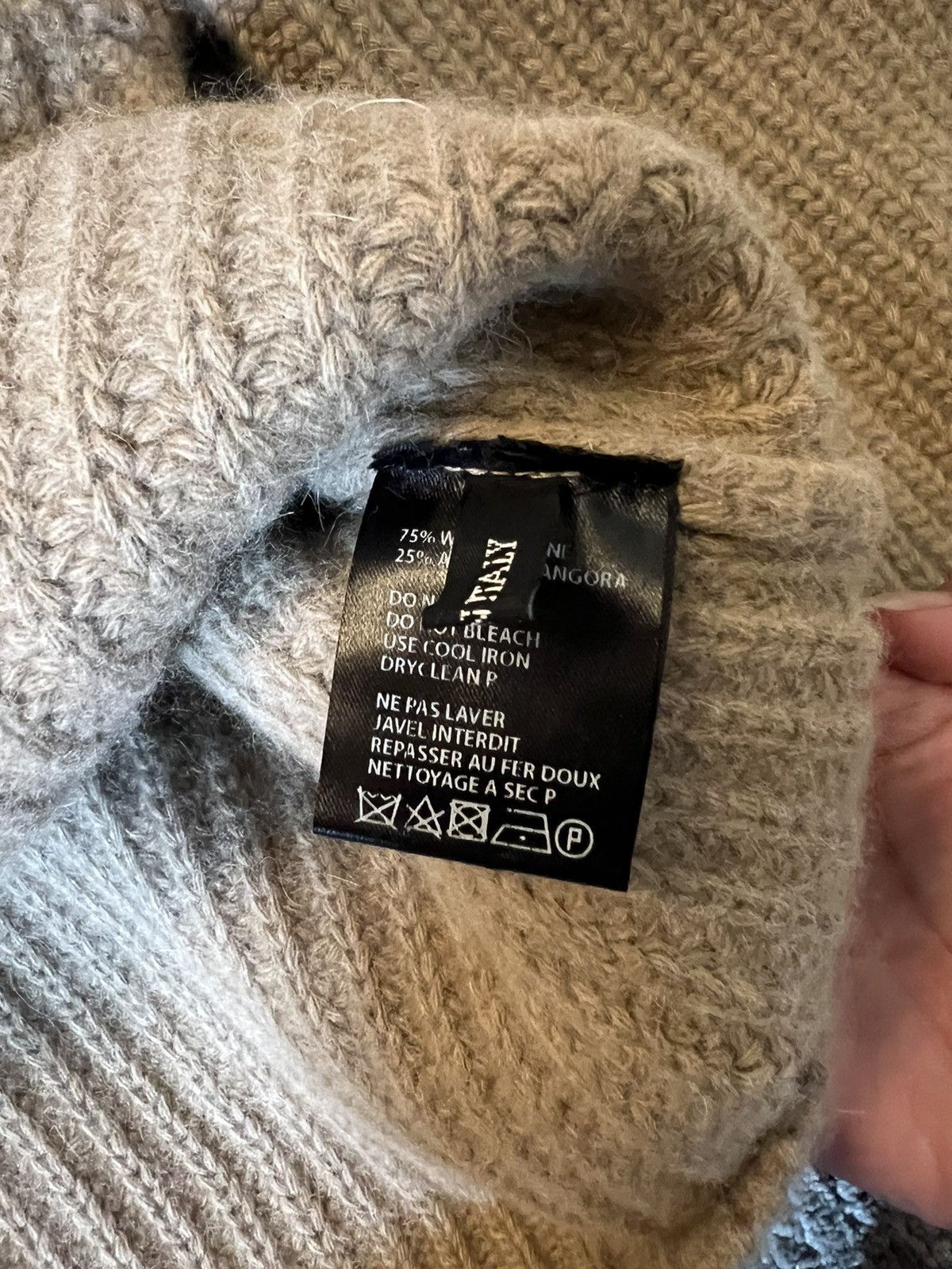 Haider Ackerman Cropped Camel Angora Knit from FW18