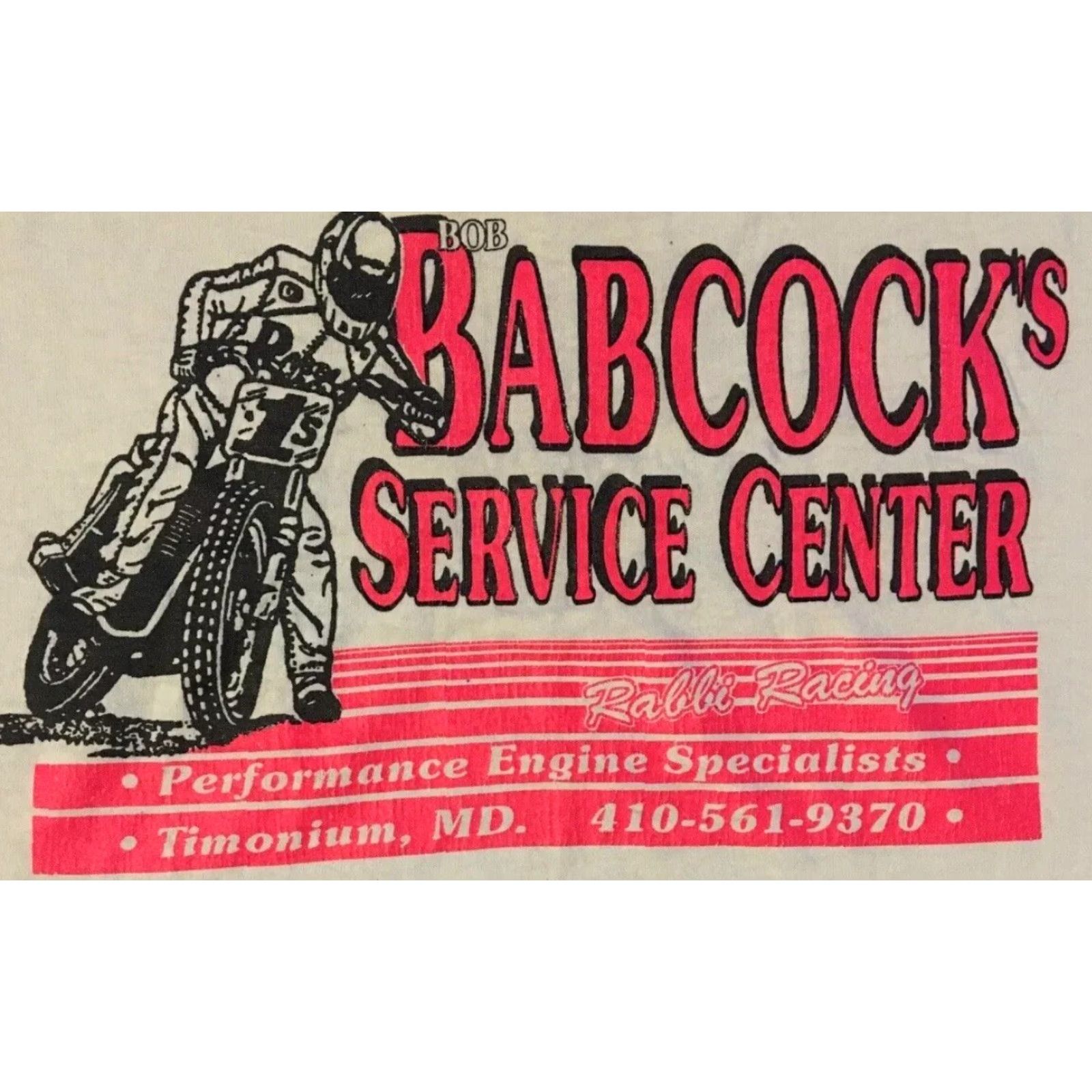 Vintage VINTAGE 80s Bob Babcocks Service Center Faded Distress Shirt M Biker Mechanic Grunge Shirt Size US M / EU 48-50 / 2 - 2 Thumbnail