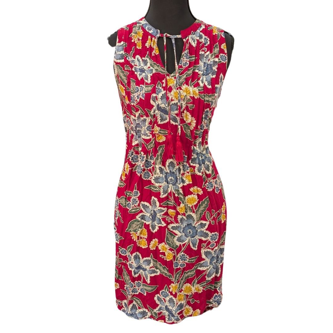 Old Navy Old Navy Floral Tent Dress with Tied Keyhole Neckline Size S / US 4 / IT 40 - 1 Thumbnail