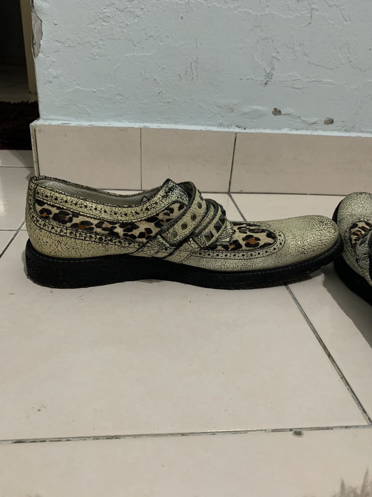 Designer Hiromutakahara shoes with leopard print Size US 8.5 / EU 41-42 - 7 Thumbnail
