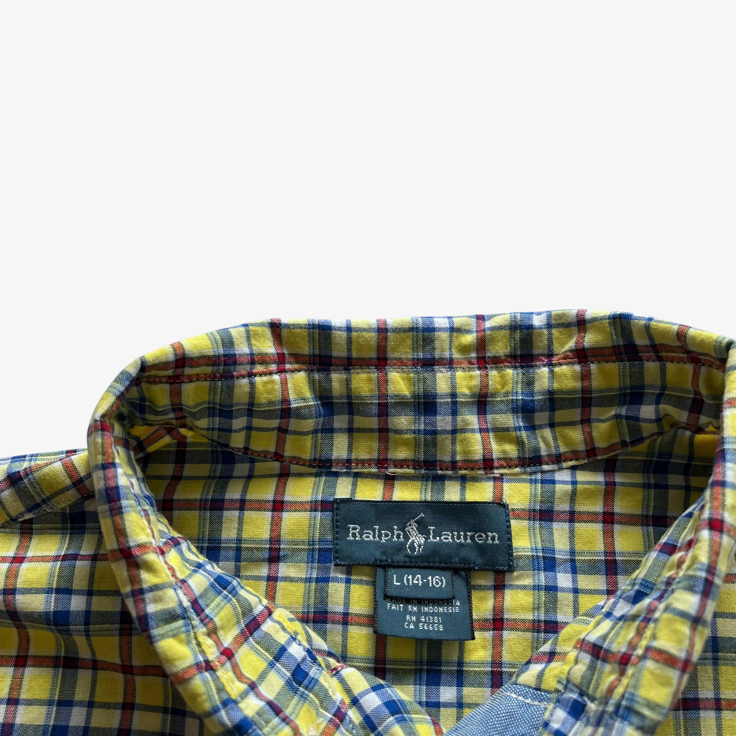Ralph Lauren Vintage Y2K Women's Ralph Lauren Yellow & Blue Striped Shirt Size M / US 6-8 / IT 42-44 - 2 Thumbnail