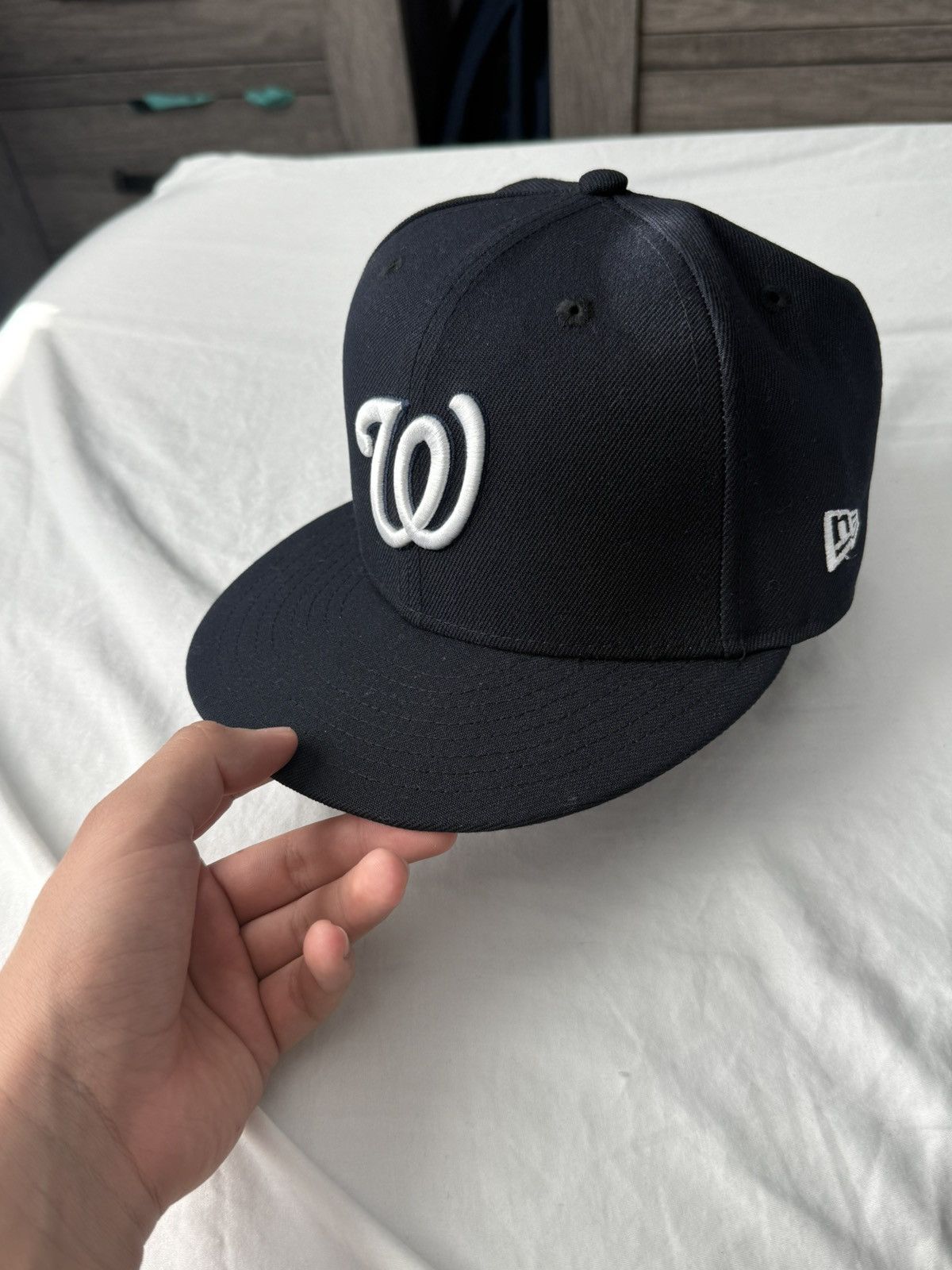 New Era Washington Nationals MLB Hat Size 6 7/8 Fitted Cap New Era Size ONE SIZE - 2 Thumbnail