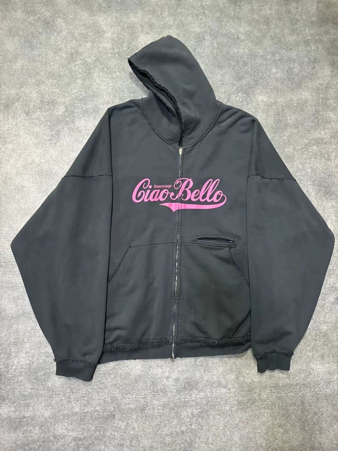 Balenciaga Balenciaga 24 AW Giao Bella Hello Beauty Letter Zipper Hoodie Size US M / EU 48-50 / 2 - 1 Thumbnail