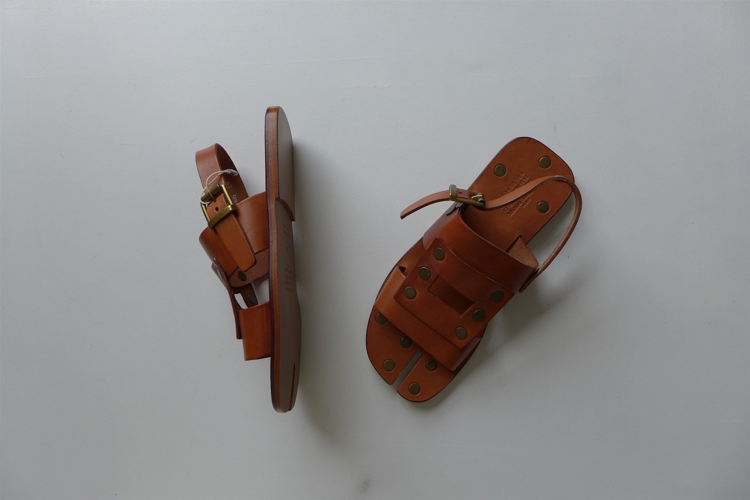 Maison Margiela *Size 39* Margiela Tabi Sandals - Brown Calf Leather Size US 6 / IT 36 - 17 Thumbnail