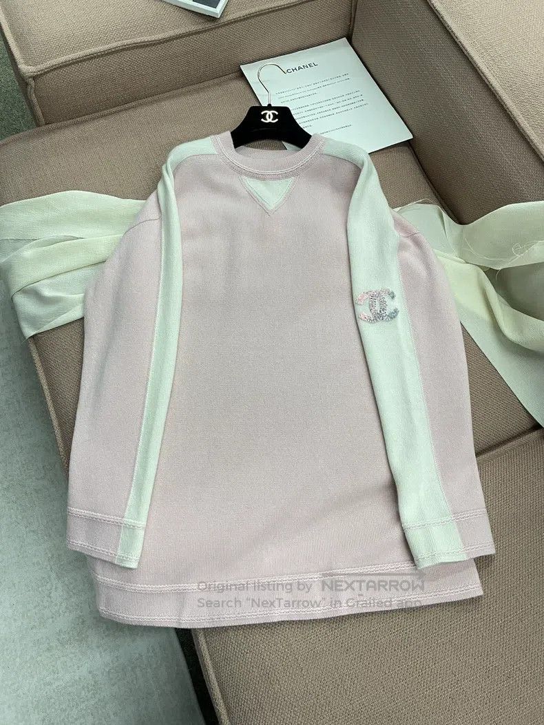 Chanel Chanel 24C pink and white colour block sequin double C log Size XXS / US 00 / IT 34 - 2 Thumbnail