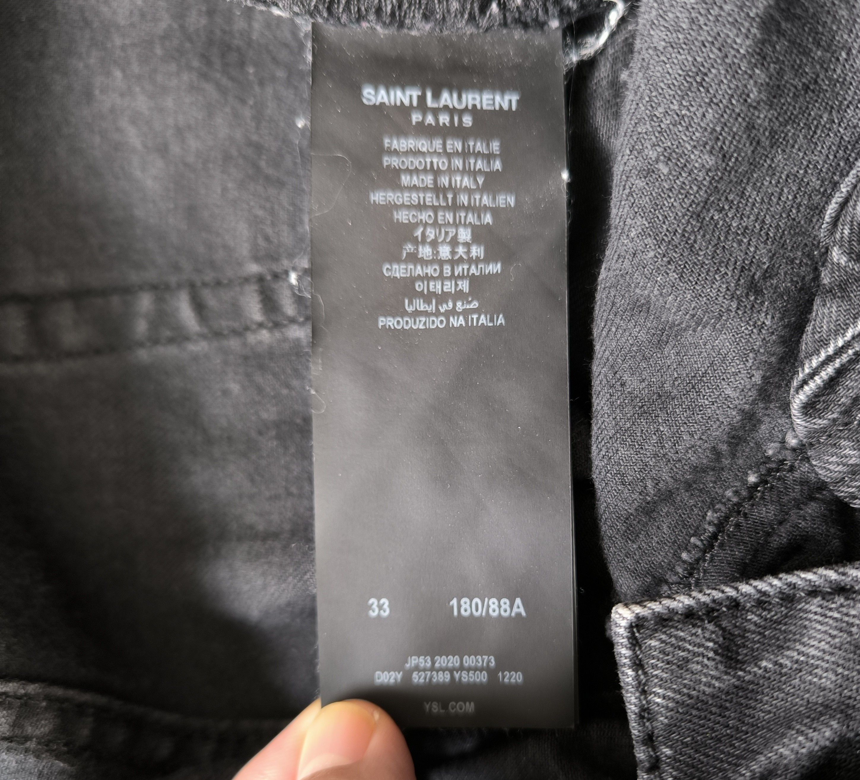 Saint Laurent Paris Saint Laurent Paris D02 Black Skinny Jeans Tagged 33 Fits 36 Size US 33 - 6 Thumbnail