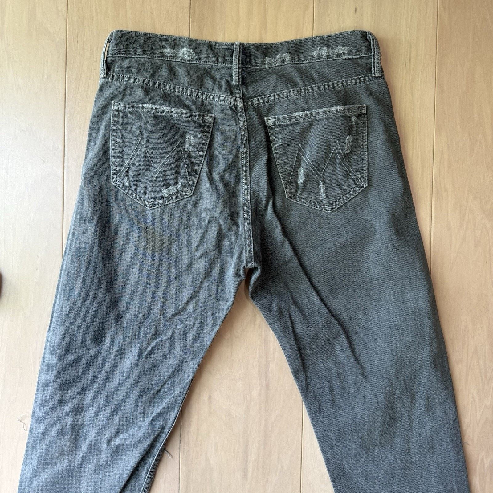 MOTHER Mother Cheeky Jeans Women's 30 Gray Distressed Boho Party Size 30" / US 8 / IT 44 - 8 Thumbnail