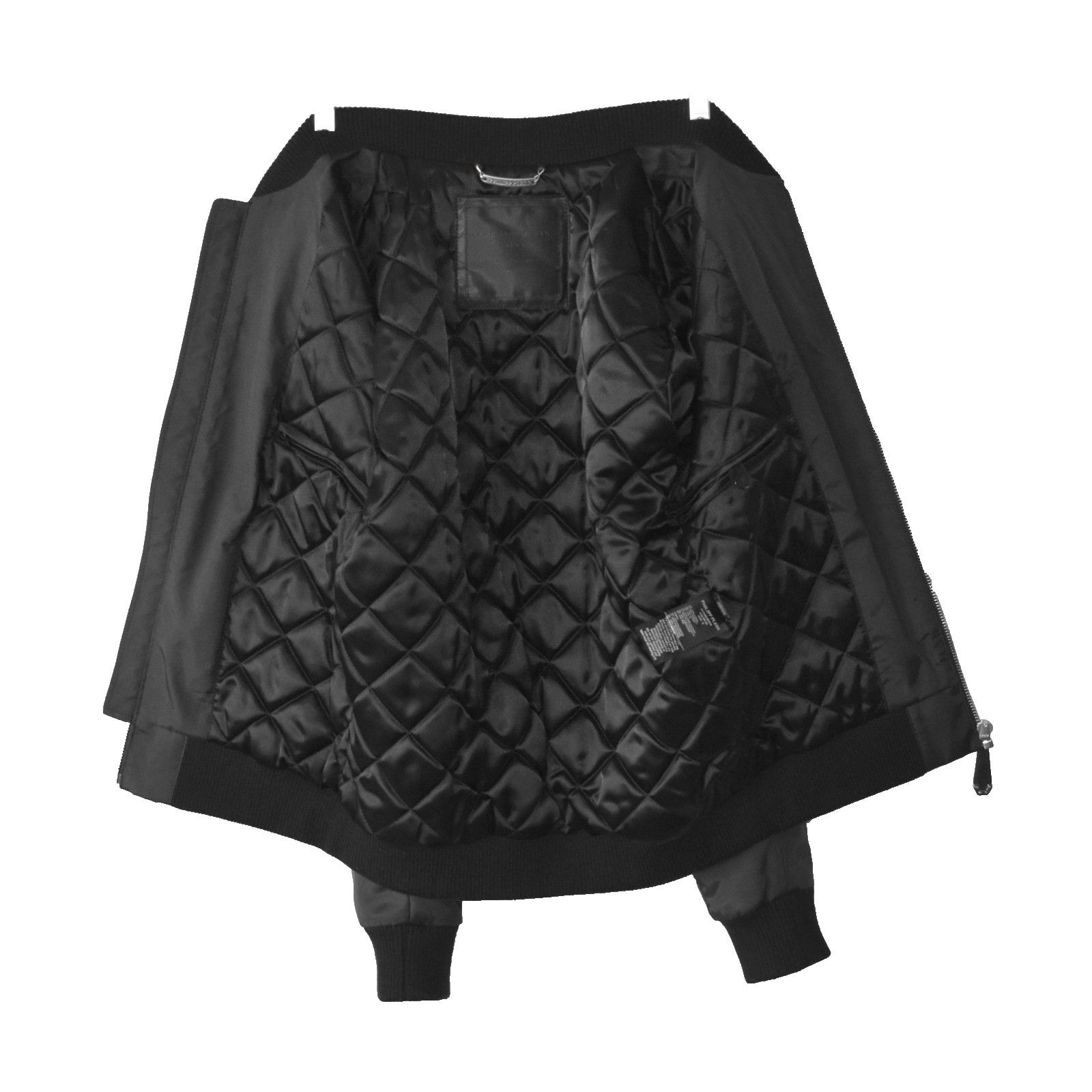 Philipp Plein PHILIPP PLEIN Skull Leather & Fabric Paneled Bomber Jacket S Size US S / EU 44-46 / 1 - 8 Thumbnail