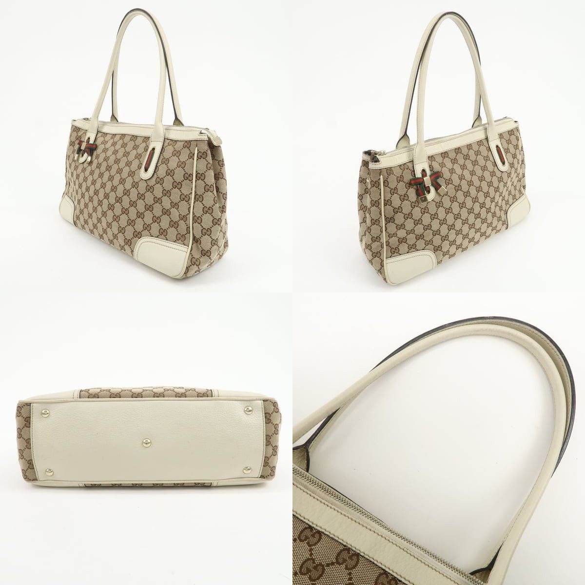 Gucci Gucci Princy GG Supreme Canvas & Leather Tote Brown Size ONE SIZE - 3 Thumbnail