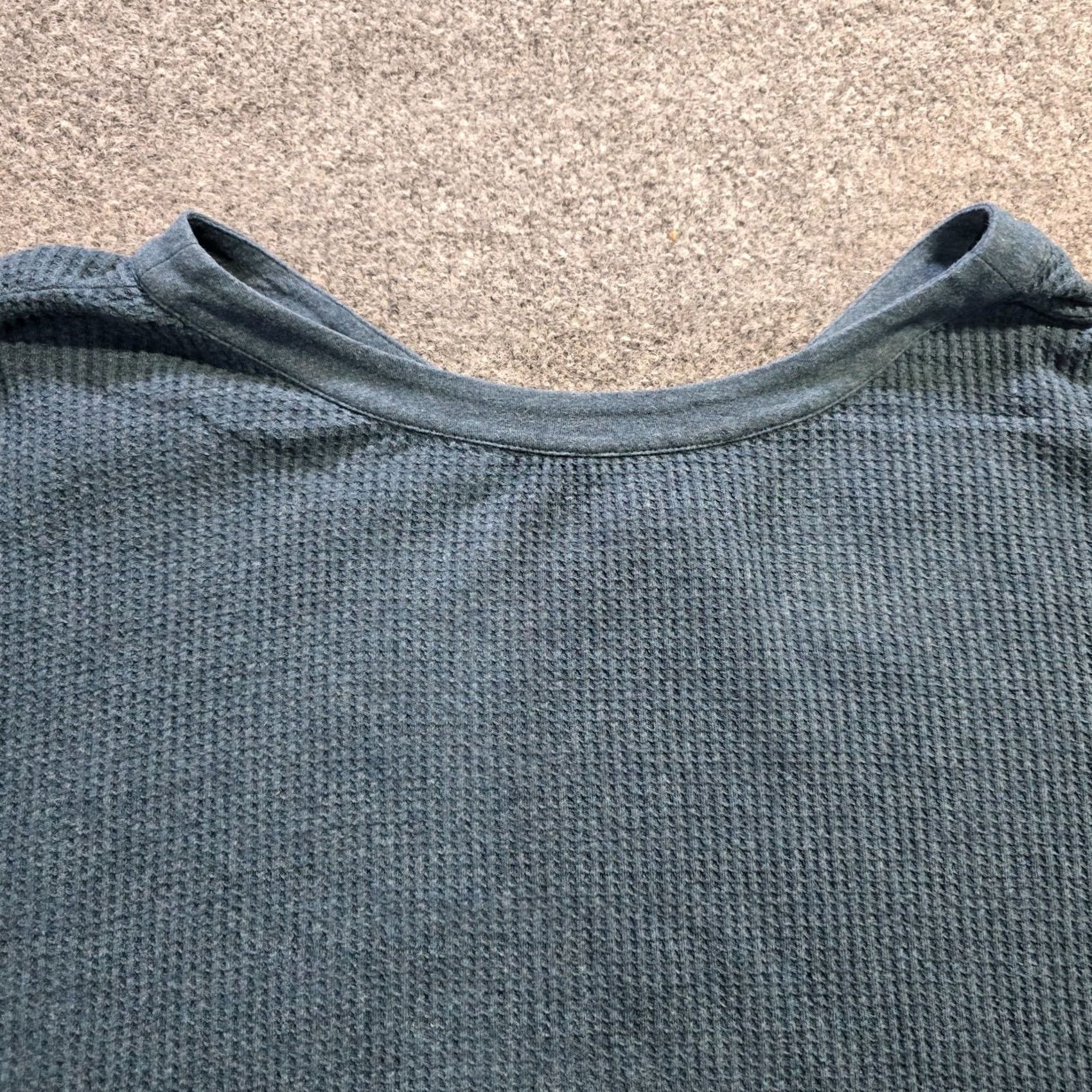 J. Jill J Jill Top Womens XL Green Thermal Textured Long Sleeve V Neck Stretch Casual Blouse Mens Womens Size XL / US 12-14 / IT 48-50 - 2 Thumbnail