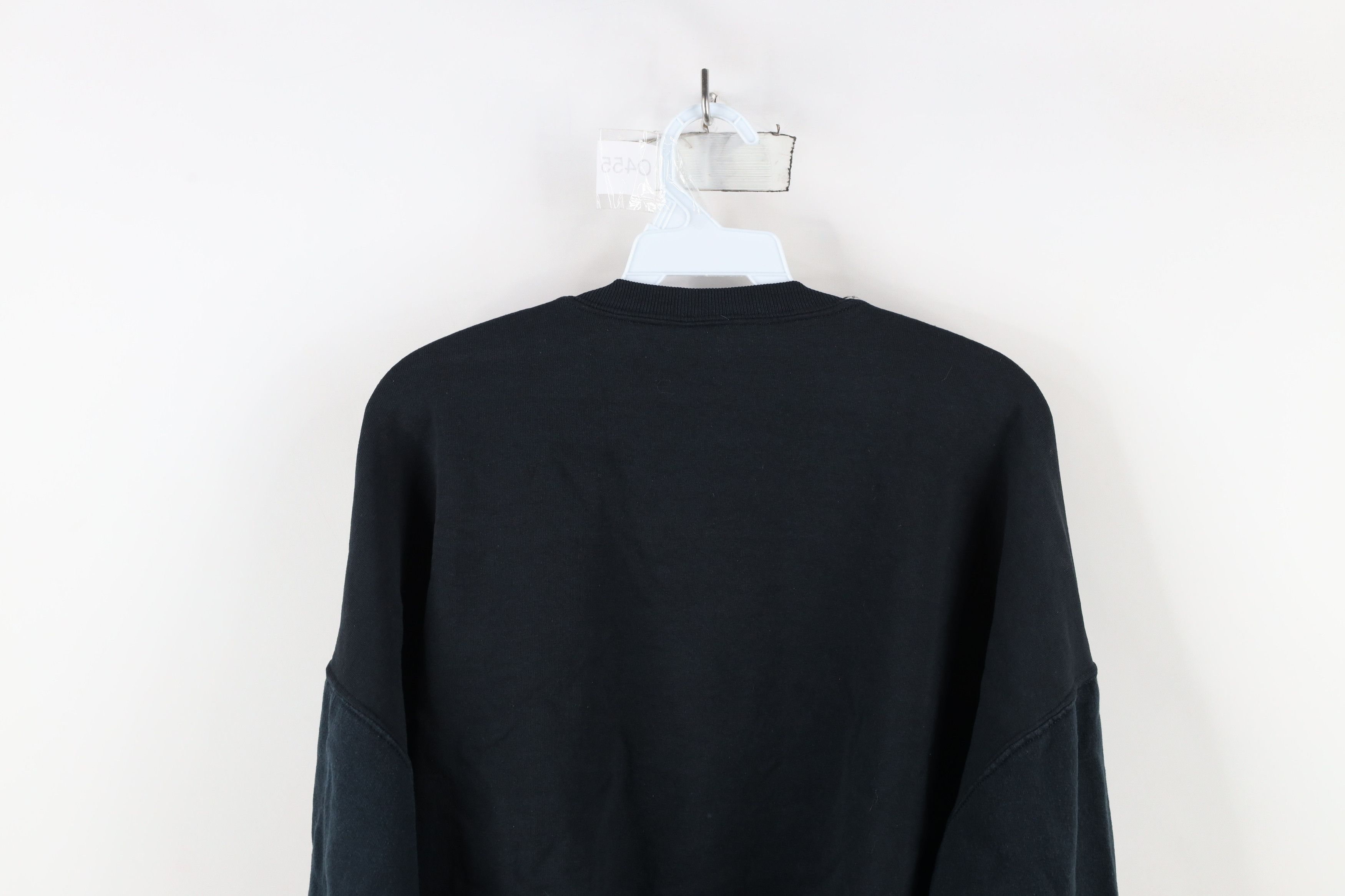 Vintage Vintage 90s Streetwear Faded Blank Crewneck Sweatshirt Black Size US XL / EU 56 / 4 - 10 Thumbnail