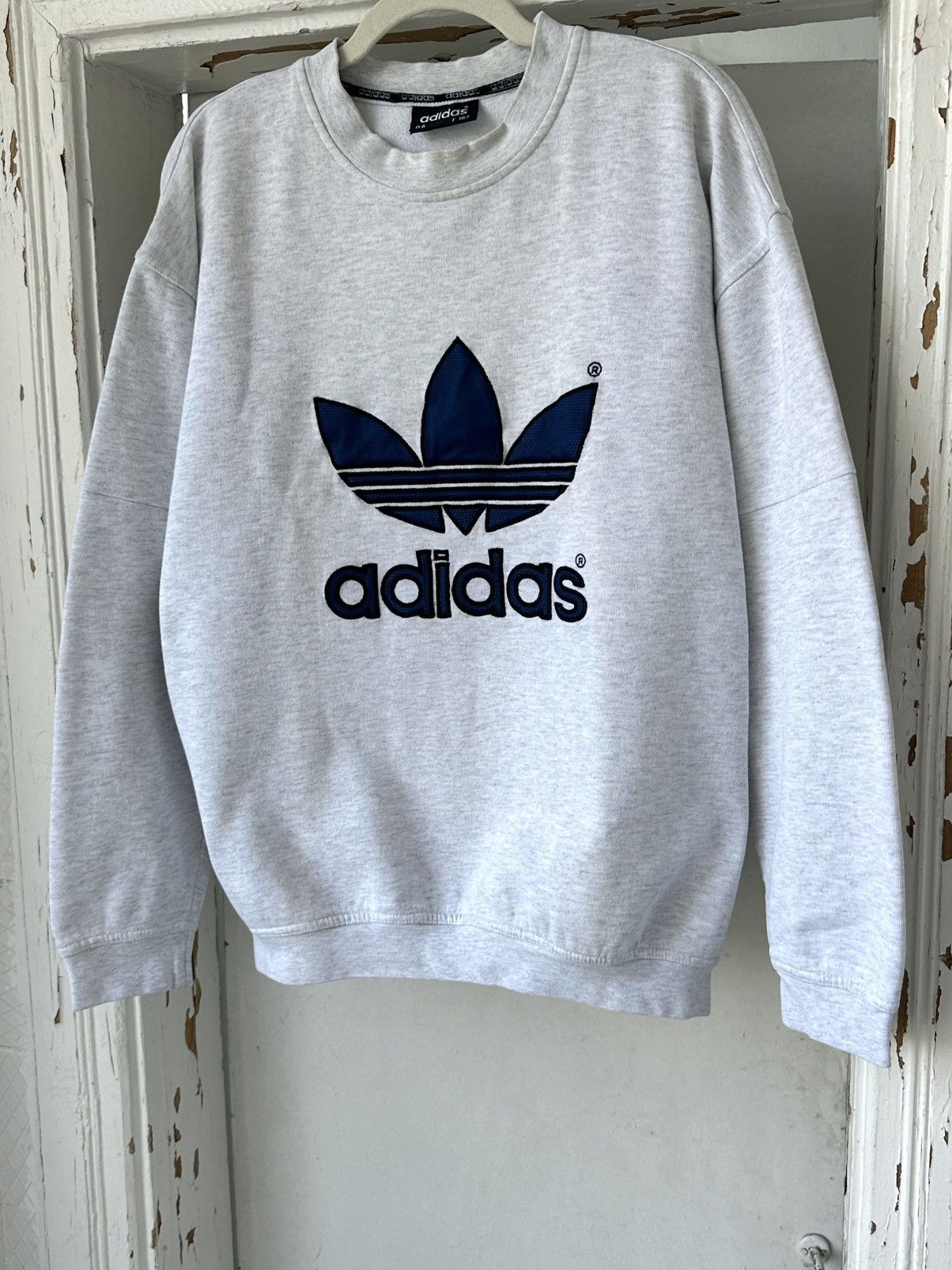 Adidas Y2K Vintage Adidas Grey Sweatshirt Size US L / EU 52-54 / 3 - 3 Thumbnail