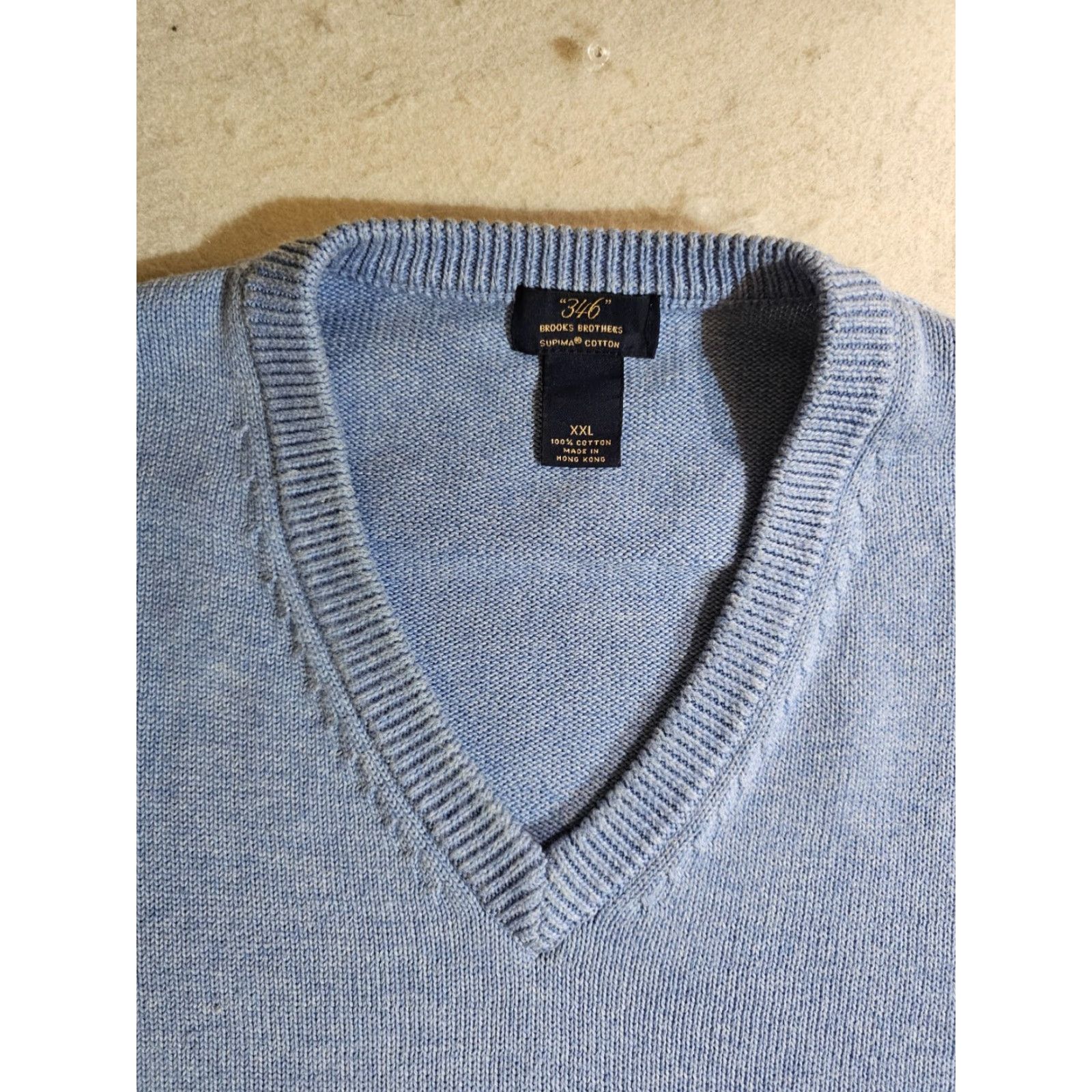 Brooks Brothers Brooks Brothers 346 Signature 100% Supima Cotton V-Neck Sweater Mens 2XL Blue Shirt Pullover Classic Casual Formal Workwear Size US XXL / EU 58 / 5 - 3 Thumbnail