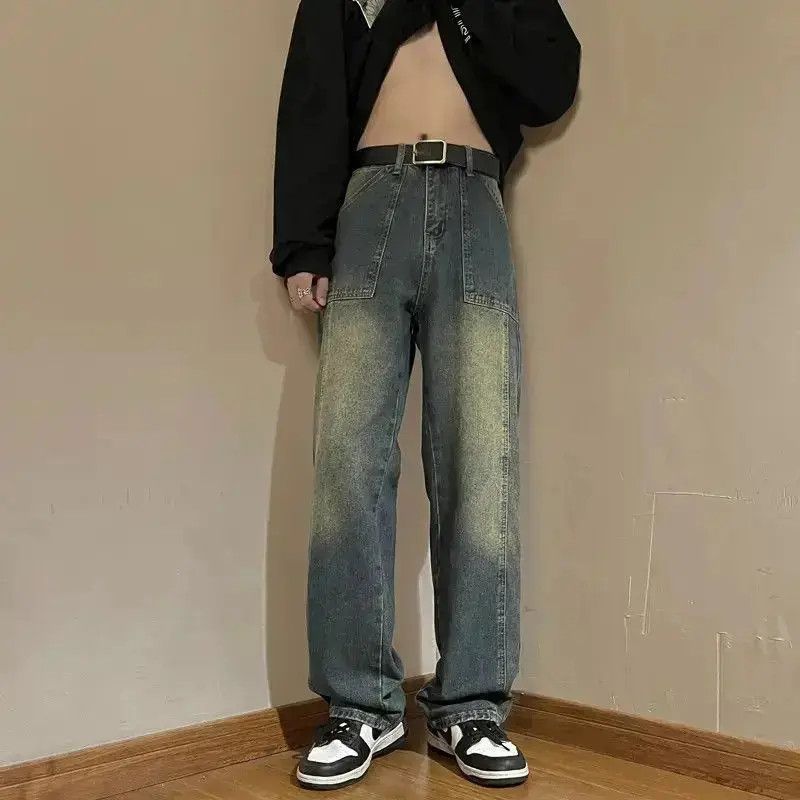 Japanese Brand Retro loose fitting casual floor mopping jeans Size US 32 / EU 48 - 2 Thumbnail