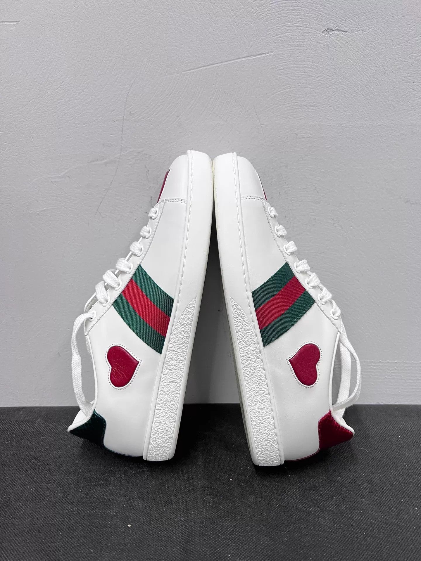 Gucci Gucci Ace Heart White Sneakers 36.5 New Full Set Size US 6 / IT 36 - 5 Thumbnail