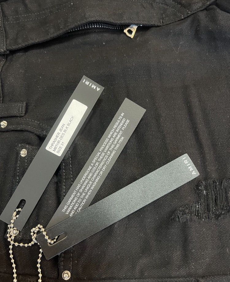 Amiri AMIRI 16SS brand new double knee ripped black jeans 2412- Size US 31 - 6 Thumbnail