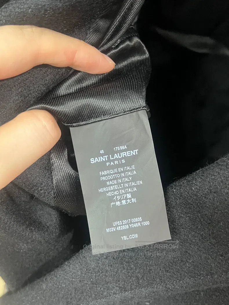 Saint Laurent Paris Saint Laurent Paris Black Double-breasted Belted Wool Coat Size US M / EU 48-50 / 2 - 4 Thumbnail