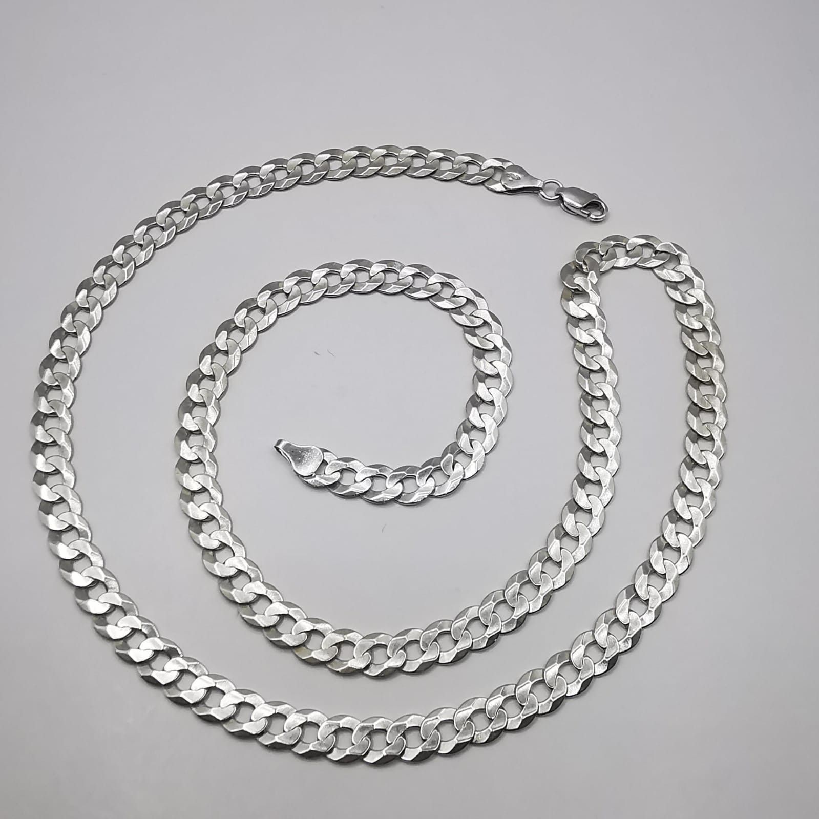 Sterling Silver Vintage Jewelry Chain, 925 Sterling Silver, Signed 29,10g Size ONE SIZE - 2 Thumbnail
