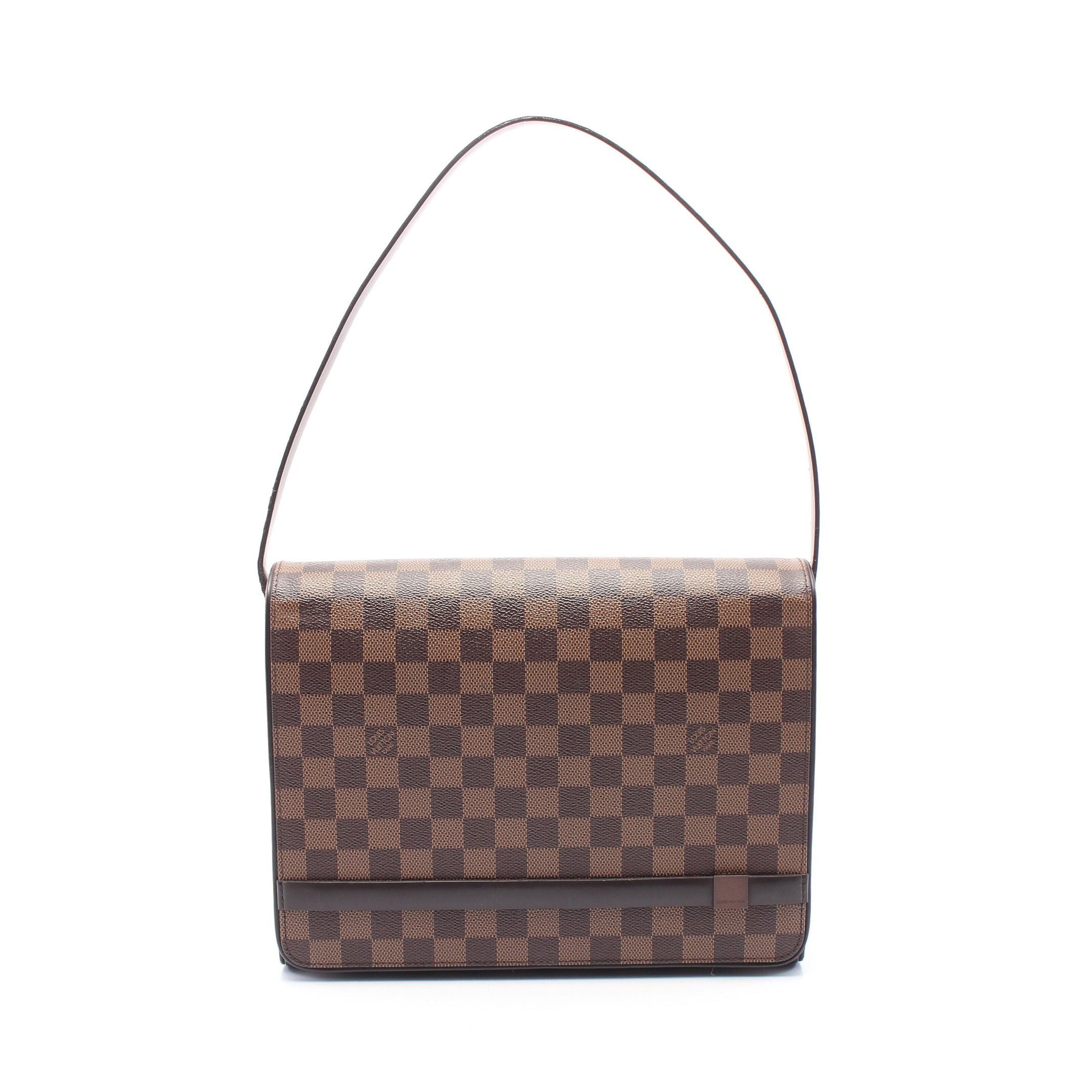 Louis Vuitton Louis Vuitton Tribeca Carré Damier Ebene One Shoulder Bag Leather Brown Size ONE SIZE - 1 Thumbnail