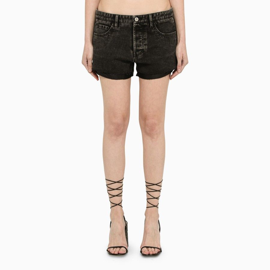 o1d2blof0824 Denim Shorts in Black