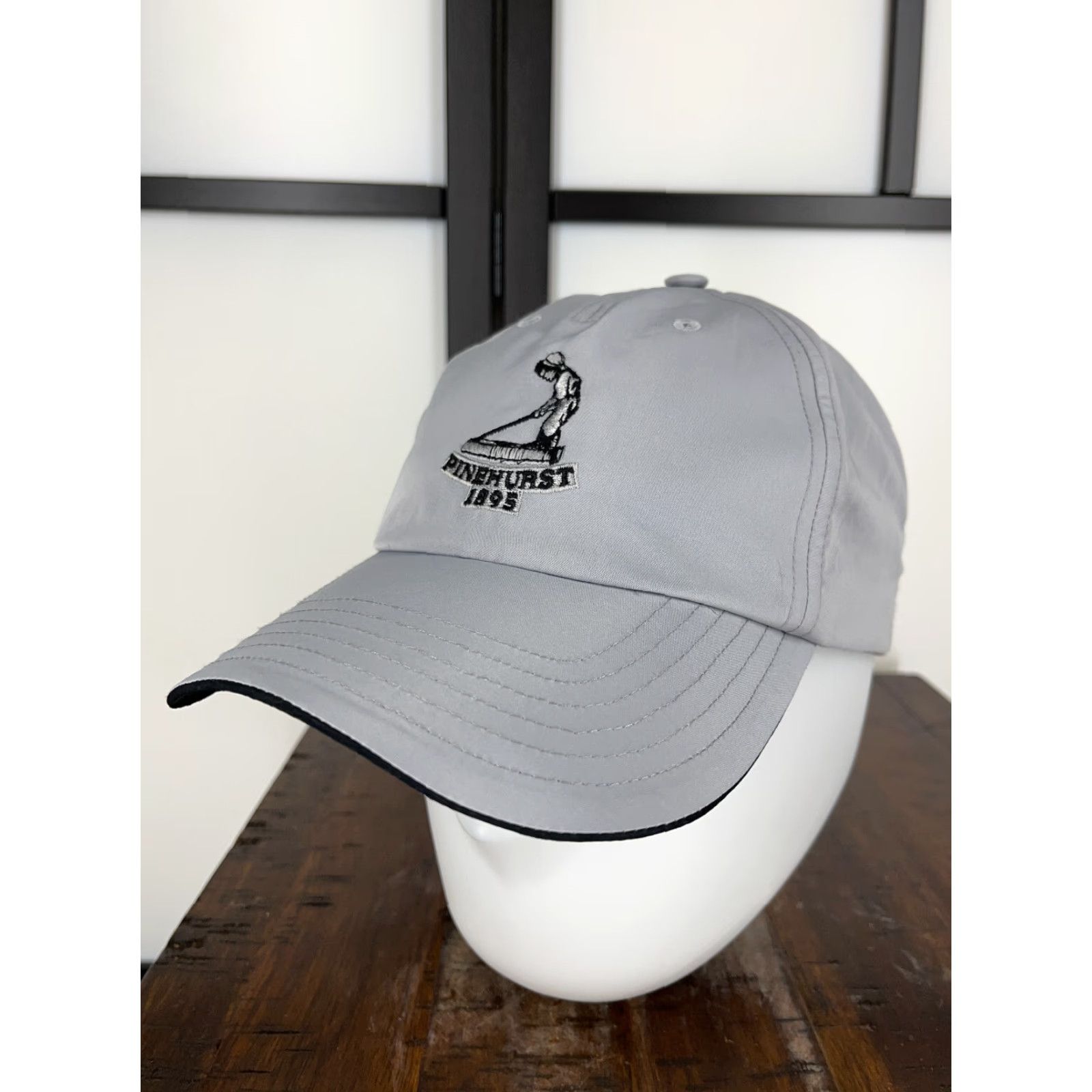 Adidas Adidas x Pinehurst 1895 Resort Hat Cap Strap Back Adult OS Gray Poly Embroidered Size ONE SIZE - 4 Thumbnail