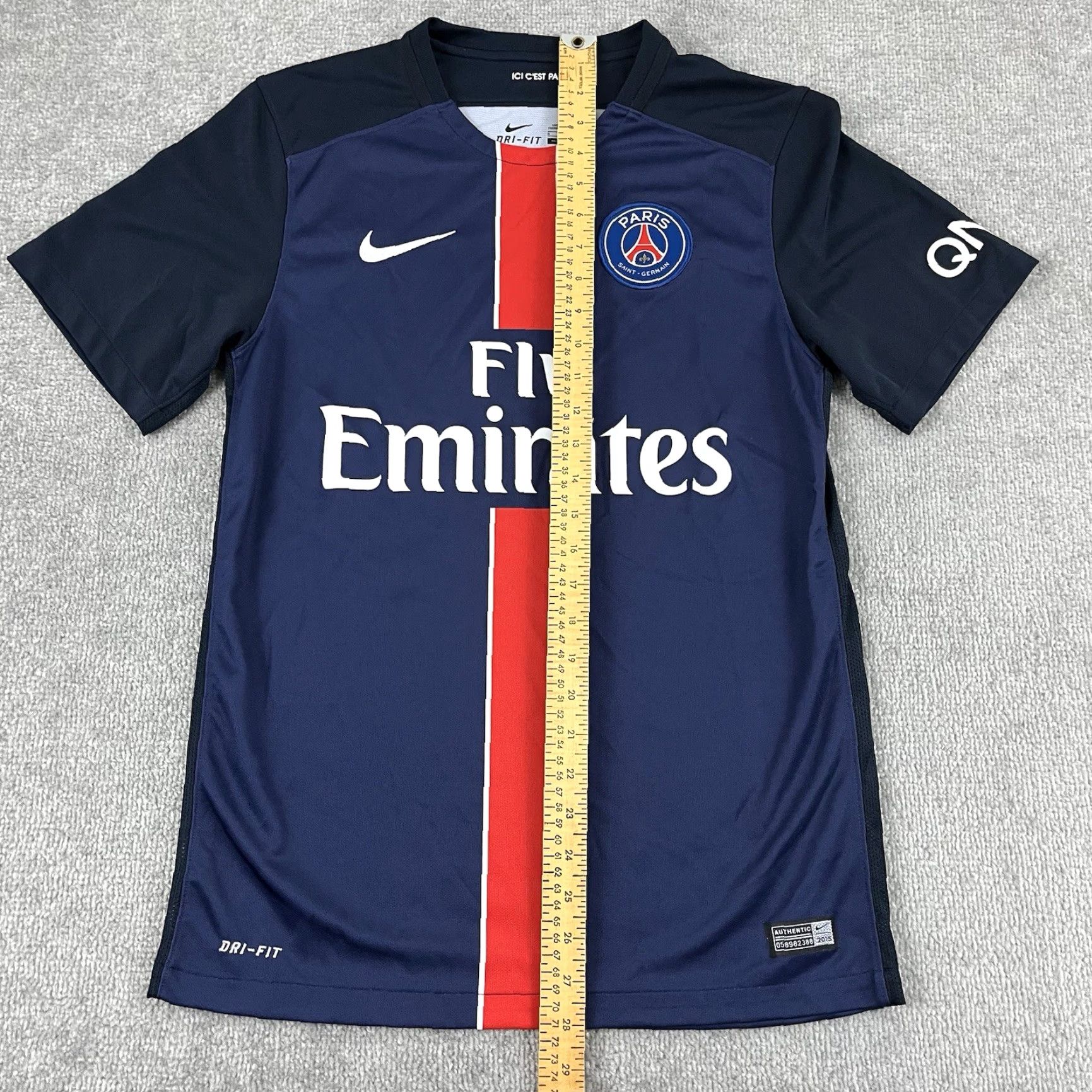 Nike VINTAGE Nike Shirt Mens Small Blue PSG Paris Saint Germain 2015/16 Home Jersey Soccer Size US S / EU 44-46 / 1 - 3 Thumbnail